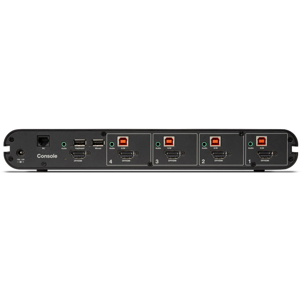 Belkin 4-port secure KVM switch with 1-head DisplayPort and HDMI support, no CAC — view 4