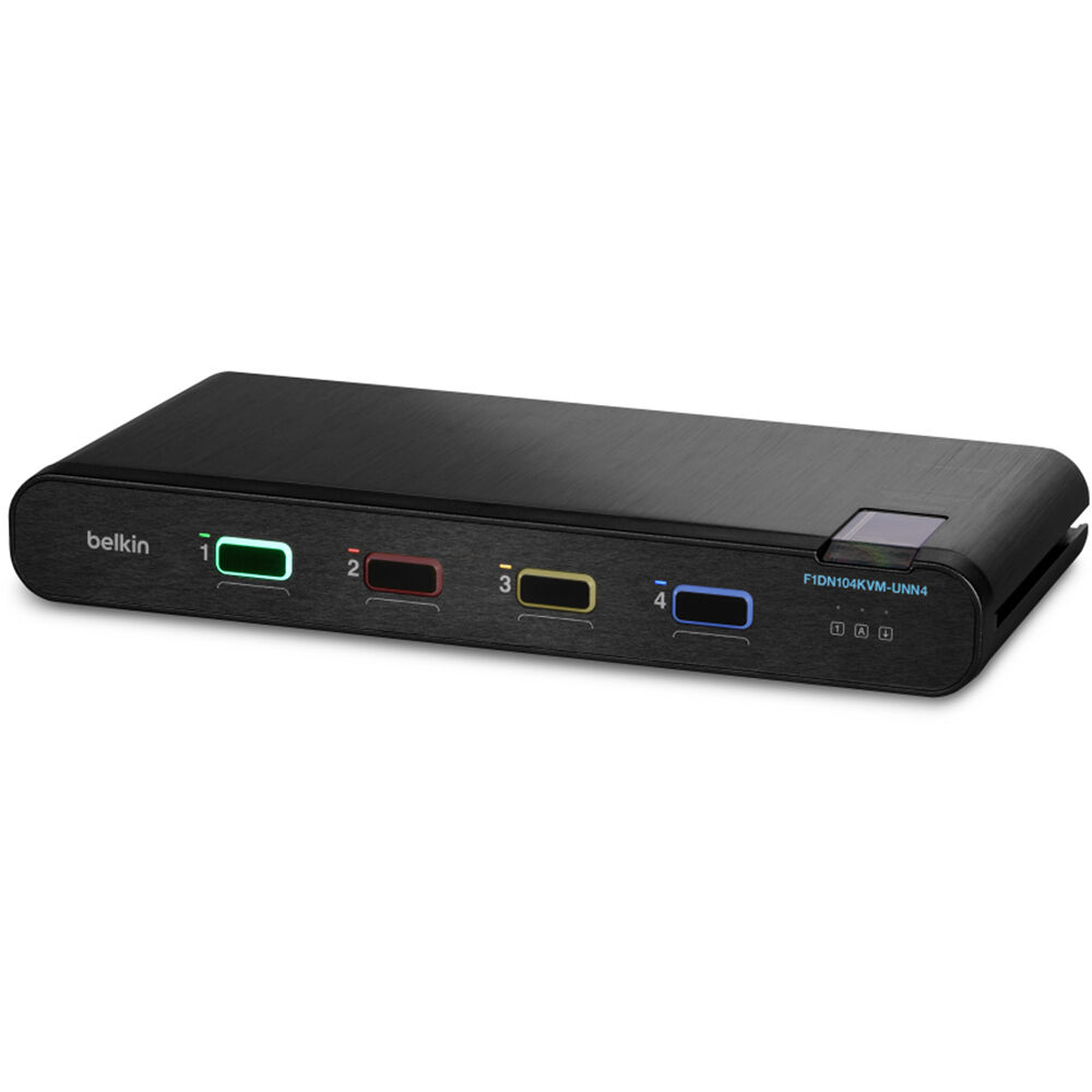 Belkin 4-port secure KVM switch with 1-head DisplayPort and HDMI support, no CAC — view 5