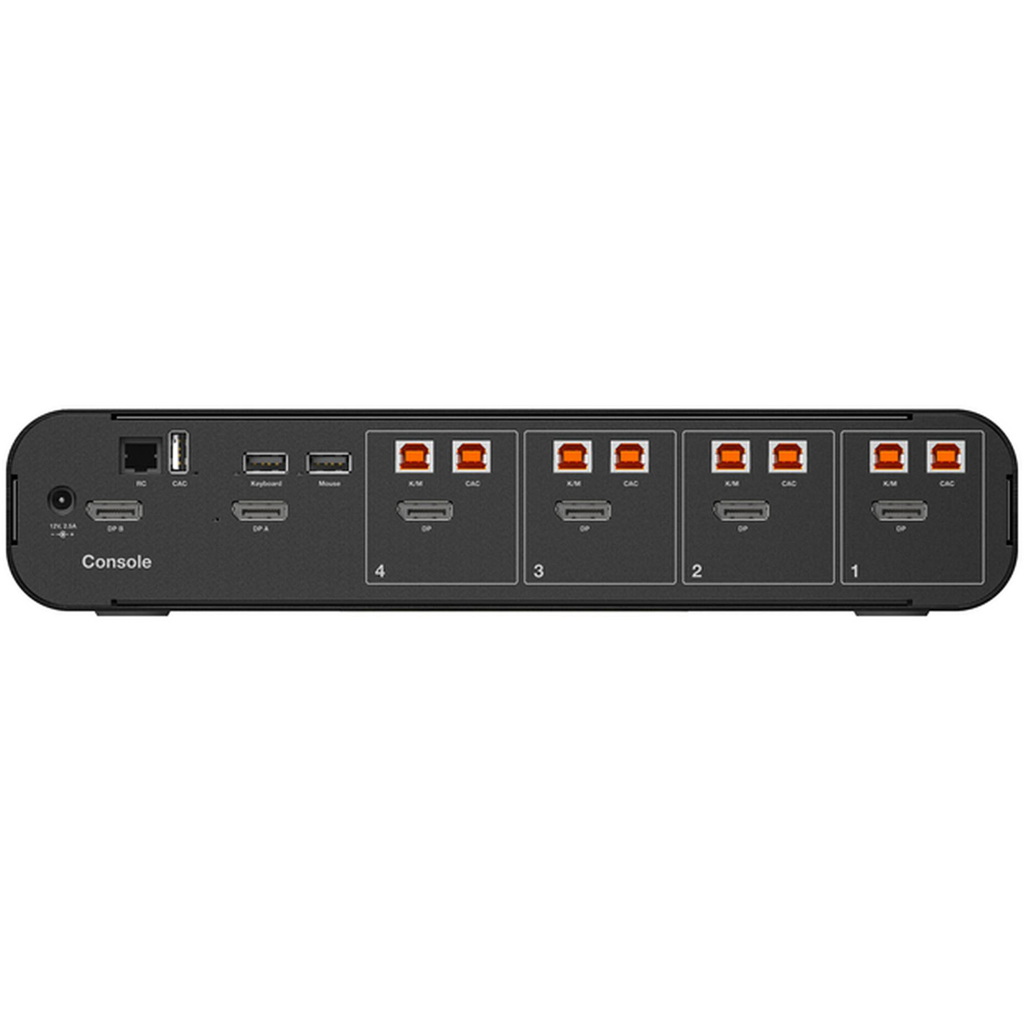 Belkin 4:2 DisplayPort secure KVM switch with CAC support for four computers and two displays — view 4