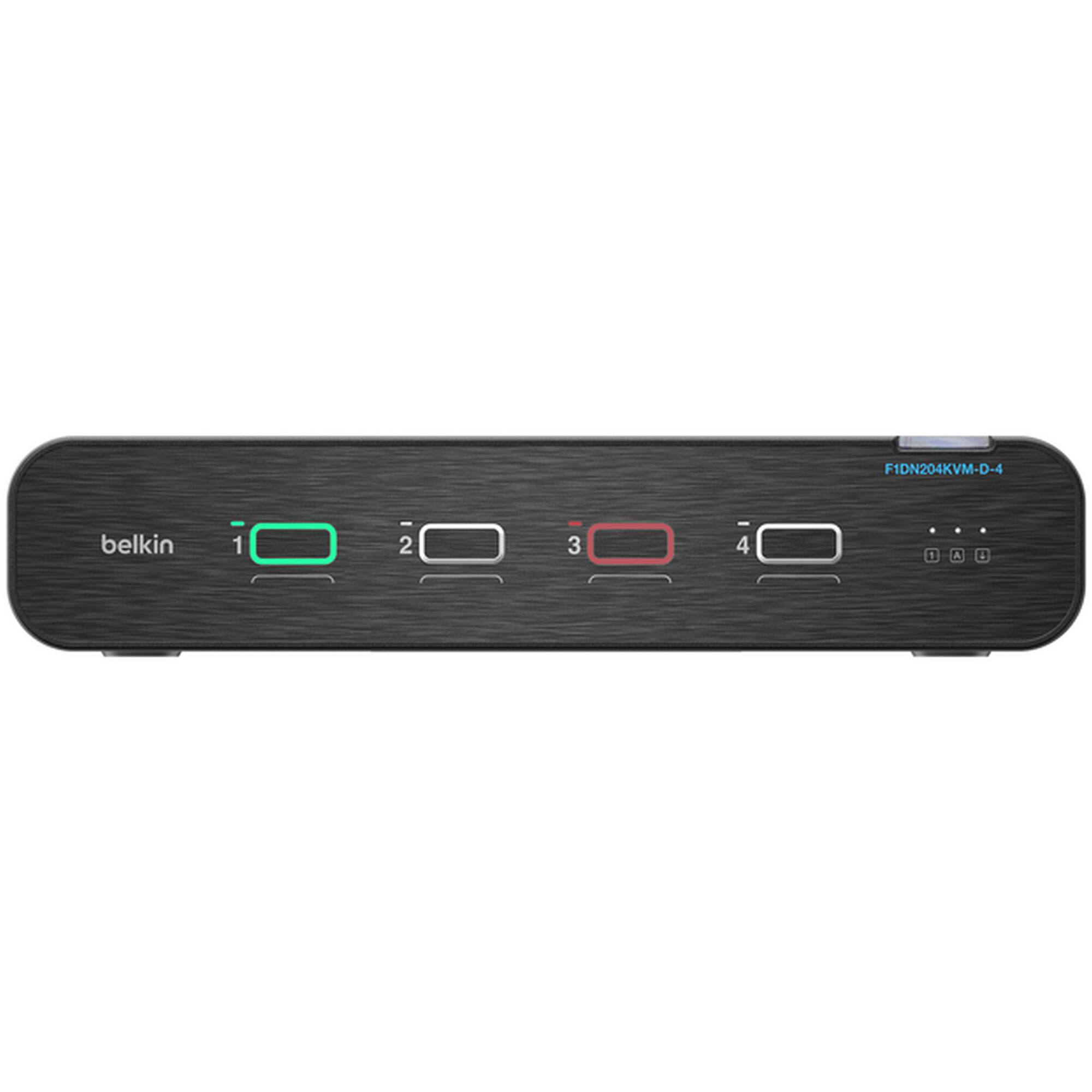 Belkin 4-port dual-head secure KVM switch without CAC for enterprise access control — view 2