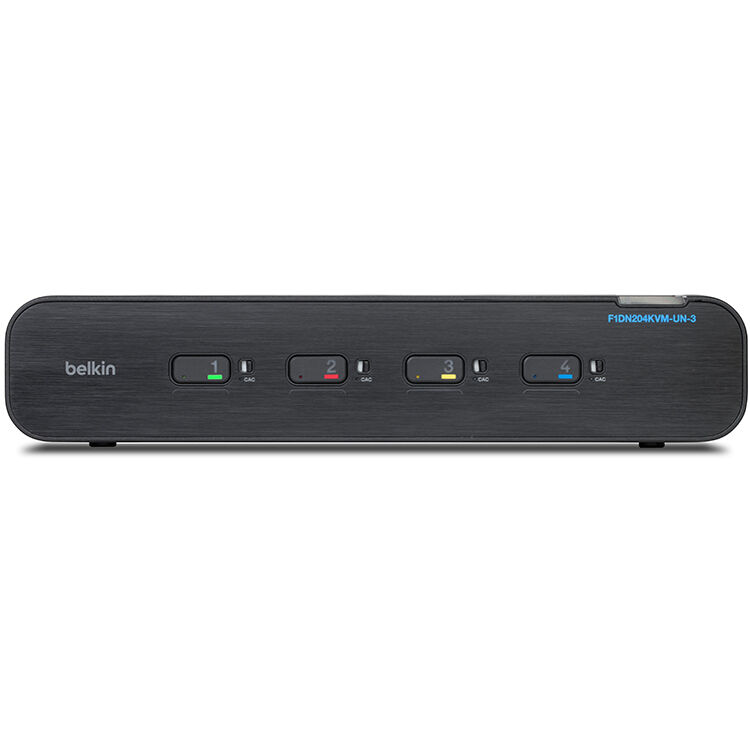 Belkin 4-port secure KVM switch with dual-head DisplayPort and HDMI support — view 2