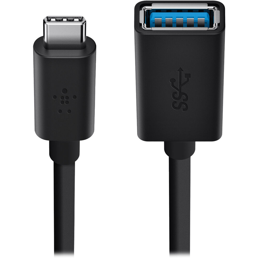 USB 3.0 USBC to USBA Adptr Blk — view 2