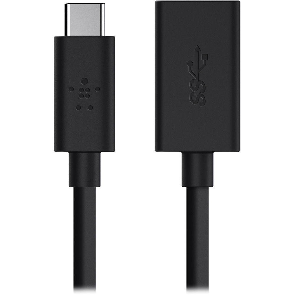 USB 3.0 USBC to USBA Adptr Blk — view 3