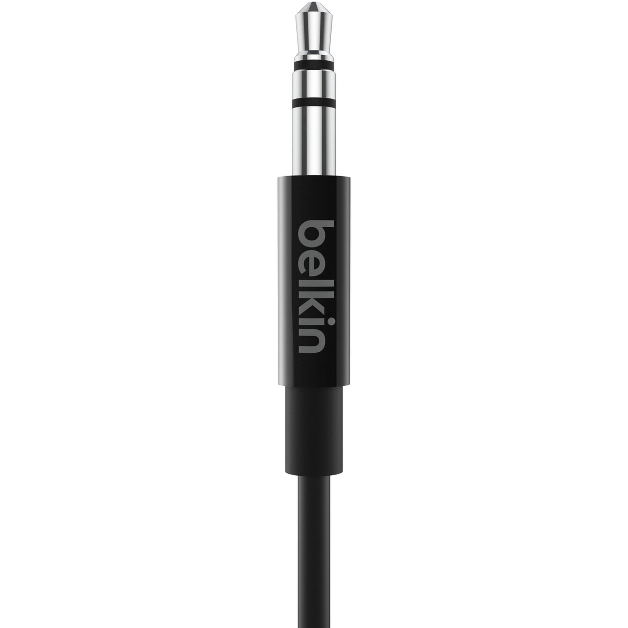 Belkin black USB‑C to 3.5 mm TRRS audio adapter cable — view 5