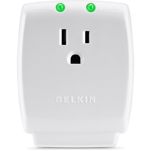 Belkin SurgeCube 1-outlet wall-mount surge protector in compact cube form factor — view 2