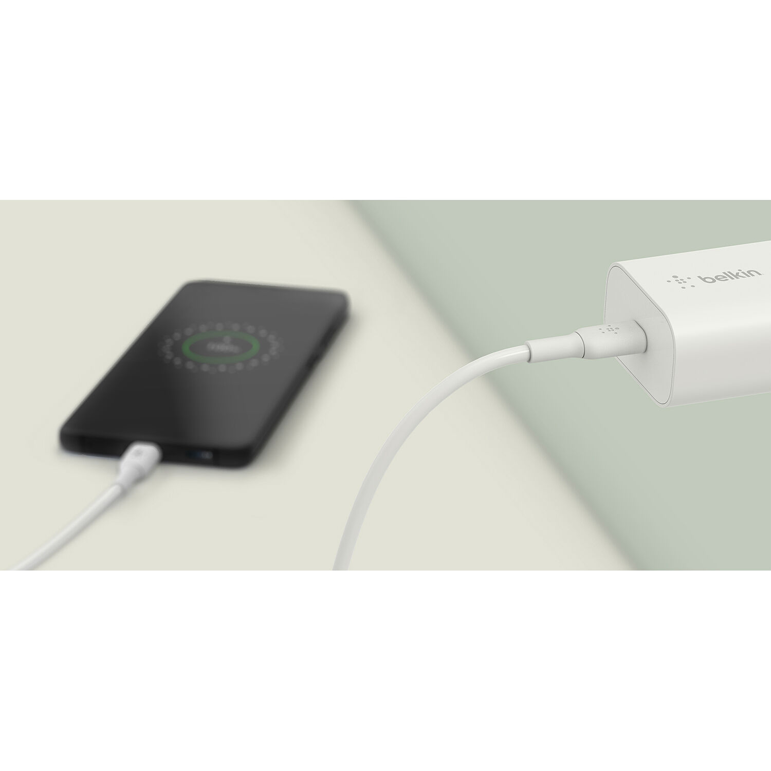 Belkin white 25 W USB-C wall charger with PPS and single port — view 6