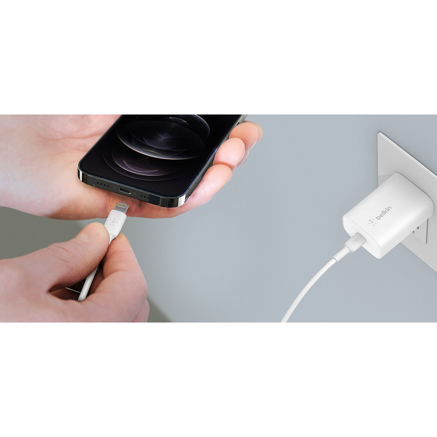 Belkin white 25 W USB-C wall charger with PPS and single port — view 7