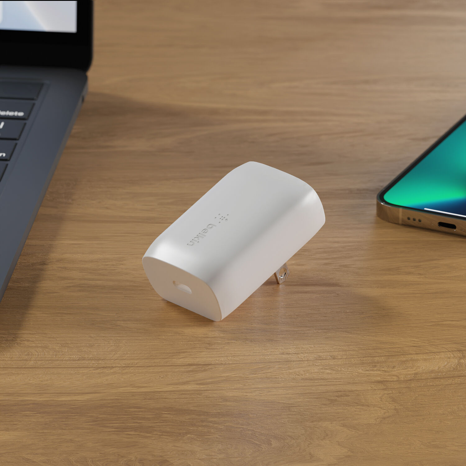 Belkin 30 W PPS USB-C wall charger in white with included 1 m USB-C to USB-C cable — view 10