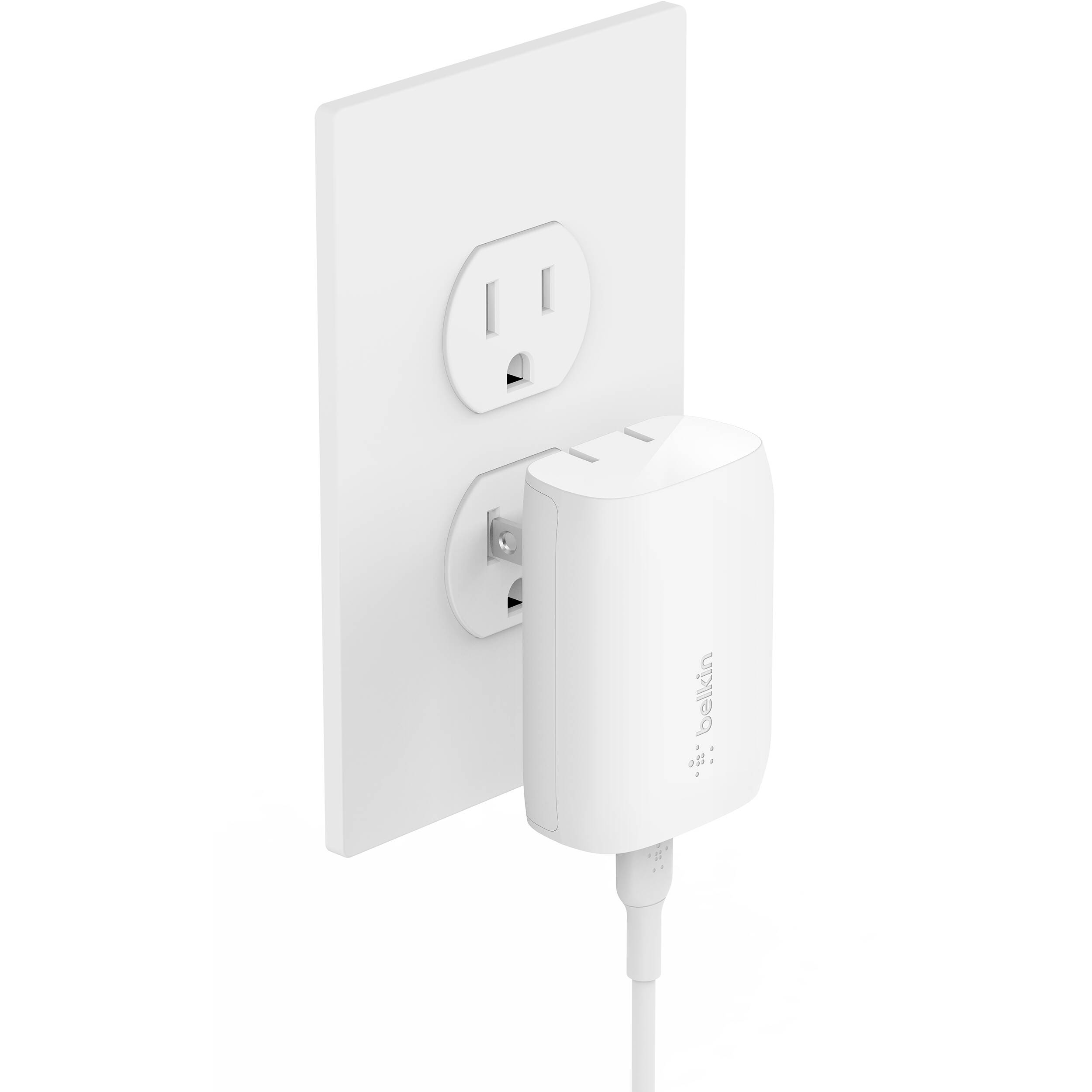 Belkin 30 W PPS USB-C wall charger in white with included 1 m USB-C to USB-C cable — view 8