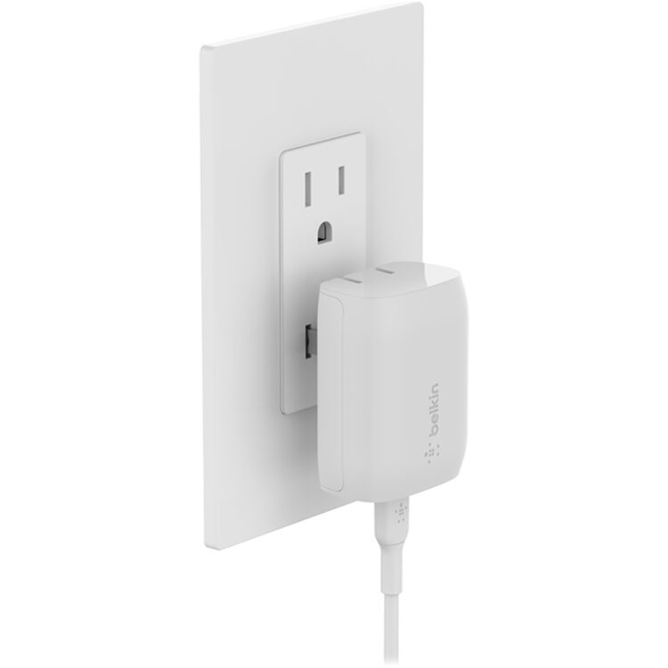 Belkin 20W USB-C PPS wall charger in white for phones and tablets — view 4
