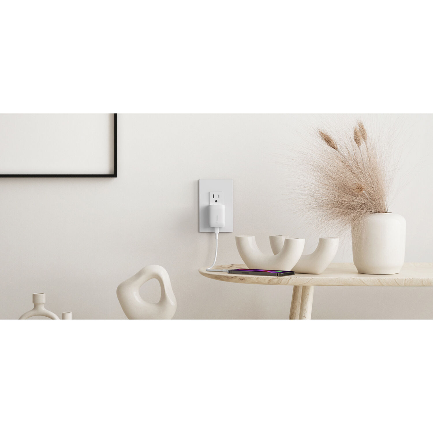 Belkin 20W USB-C PPS wall charger in white for phones and tablets — view 6