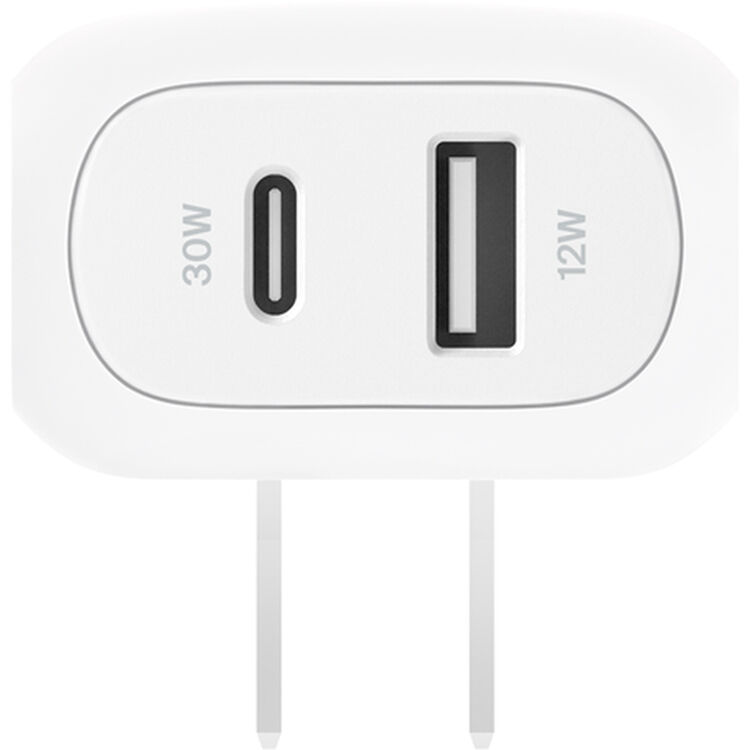 Belkin 42 W PPS USB-C wall charger in white with single USB-C port — view 4