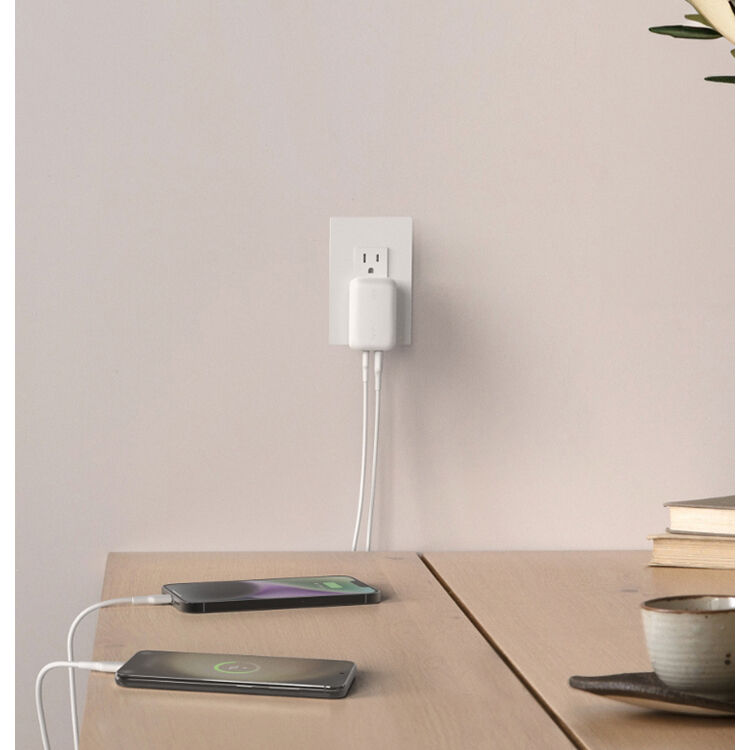 Belkin 42 W PPS USB-C wall charger in white with single USB-C port — view 6
