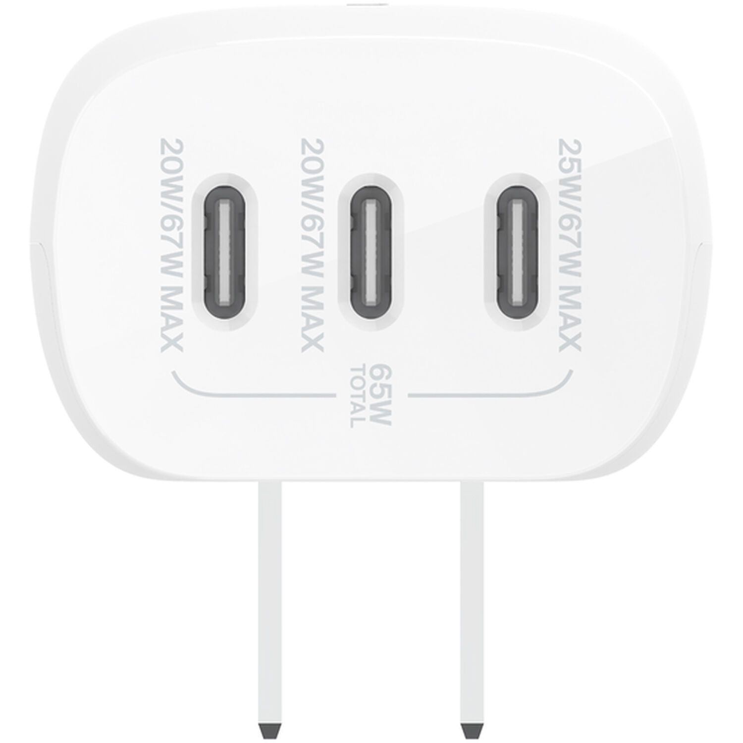 Belkin WCC002DQWH 67W USB-C wall charger with PPS, compact single-port power adapter — view 3