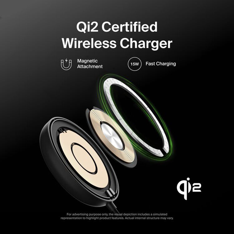 QI2 15W MID-TIER SINGLE PUCK, PSU, BLACK — view 9