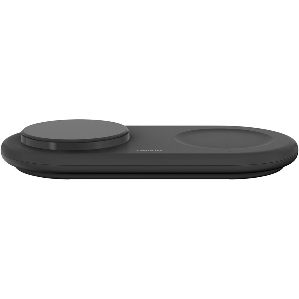Belkin Qi2 2-in-1 charging pad with 5W USB-C port for wireless phone charging and accessory power — view 2