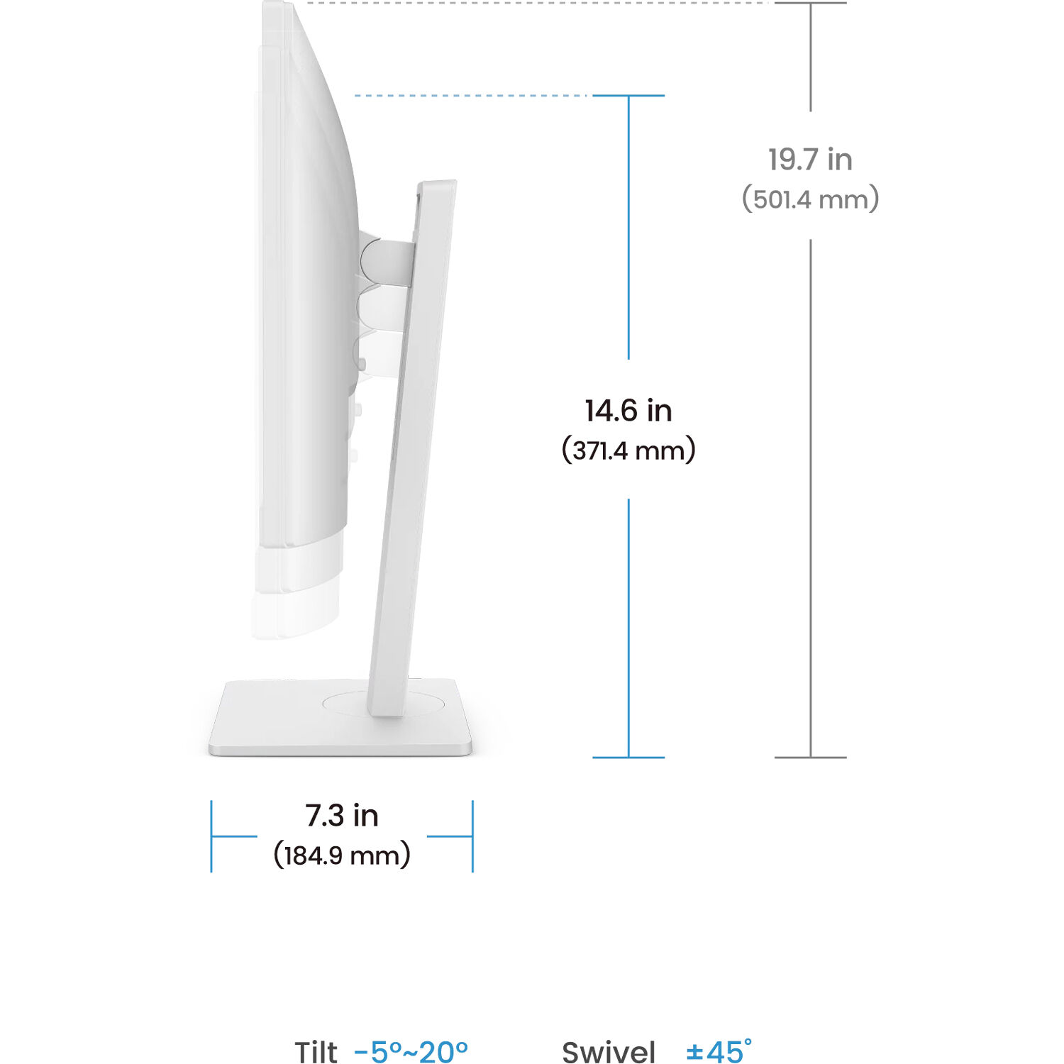 BenQ GW2486TC 23.8-inch IPS monitor with Full HD resolution and 100 Hz refresh rate — view 9