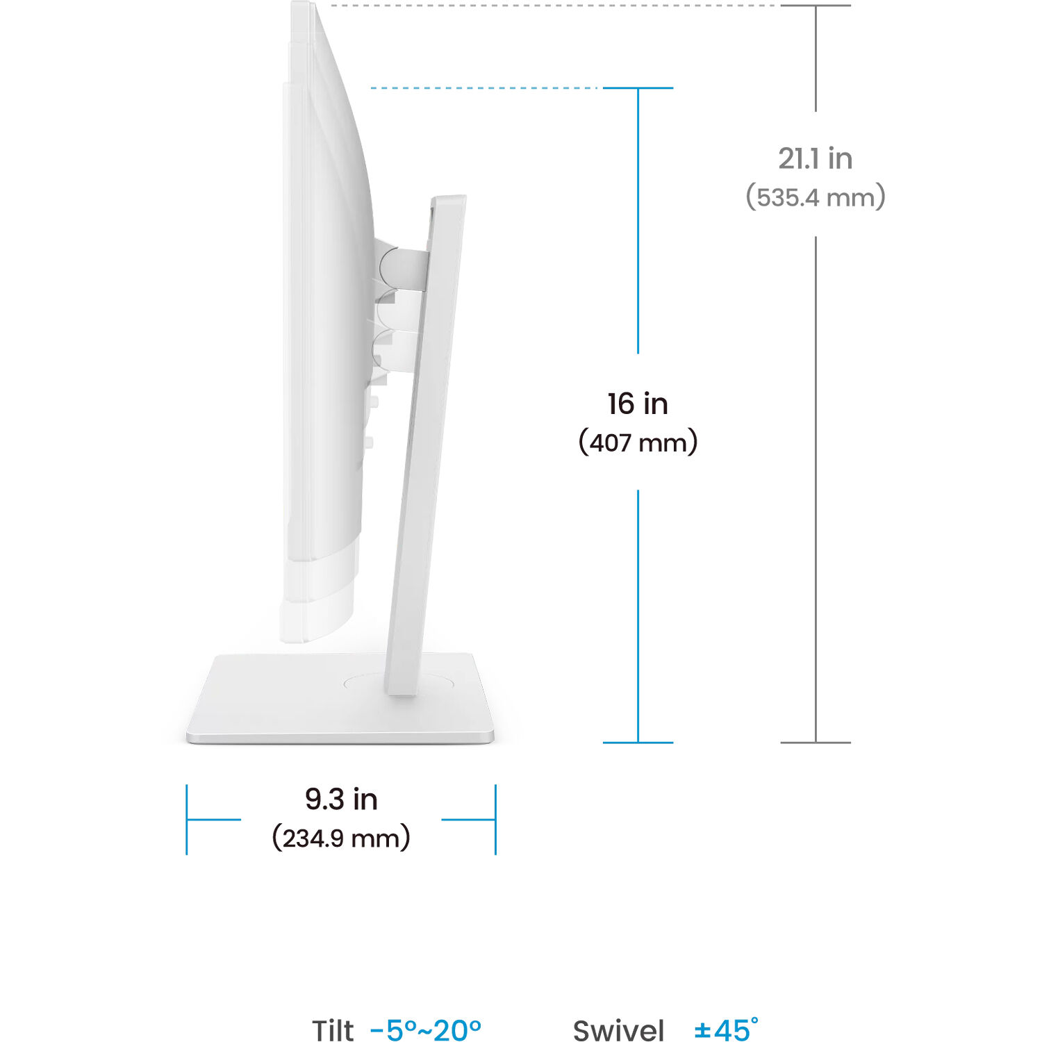 BenQ GW2786TC 27-inch white IPS monitor with Full HD resolution and 100 Hz refresh rate — view 9