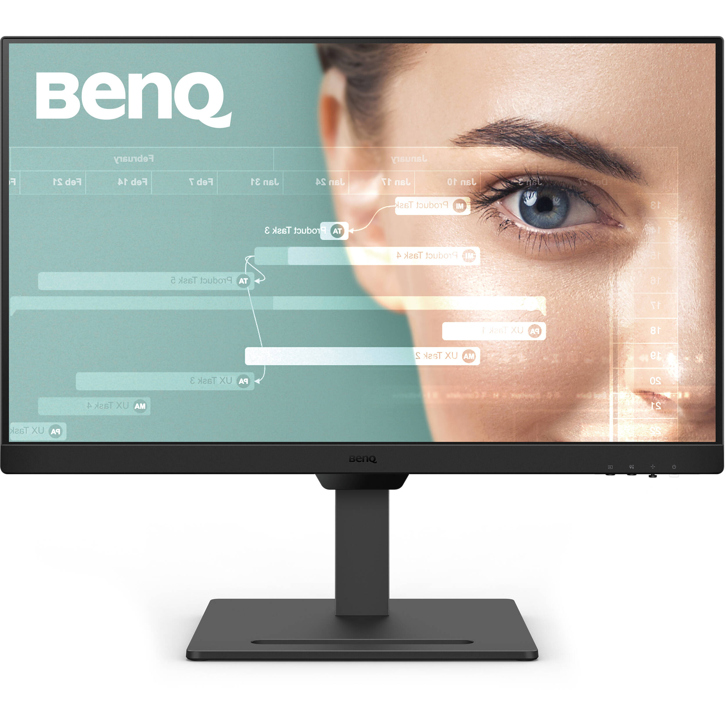 BenQ GW2790T 27-inch IPS Full HD monitor in black with slim bezels — view 2