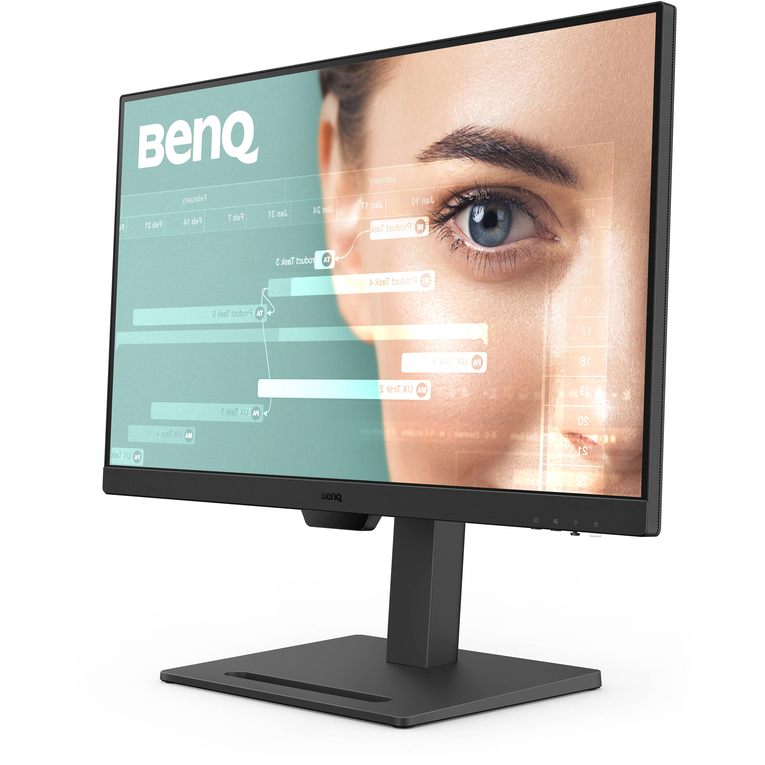 BenQ GW2790T 27-inch IPS Full HD monitor in black with slim bezels — view 3