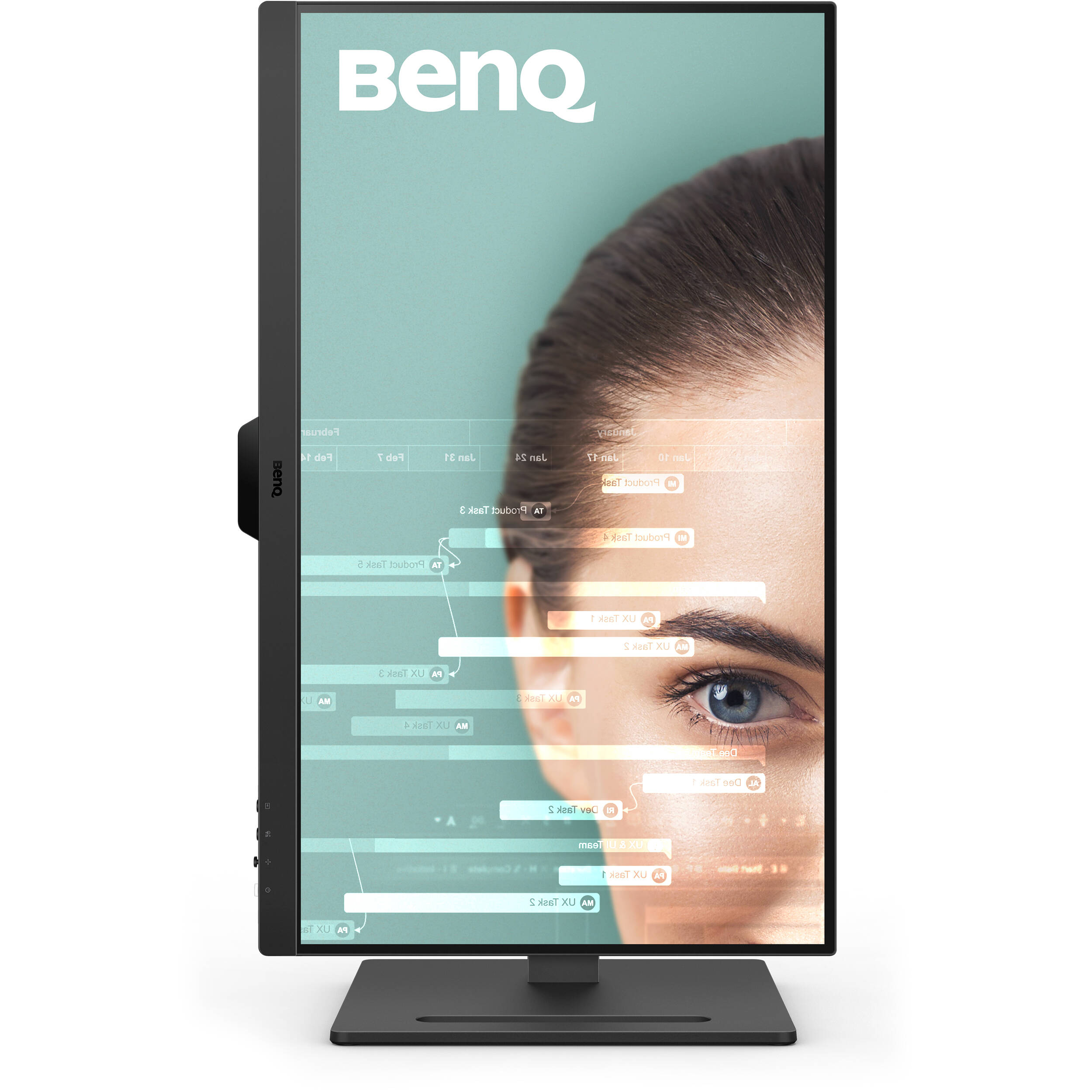 BenQ GW2790T 27-inch IPS Full HD monitor in black with slim bezels — view 4