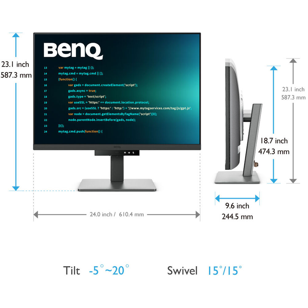 BenQ RD280U 28-inch 4K IPS monitor with 16:9 display and VESA mount support — view 10