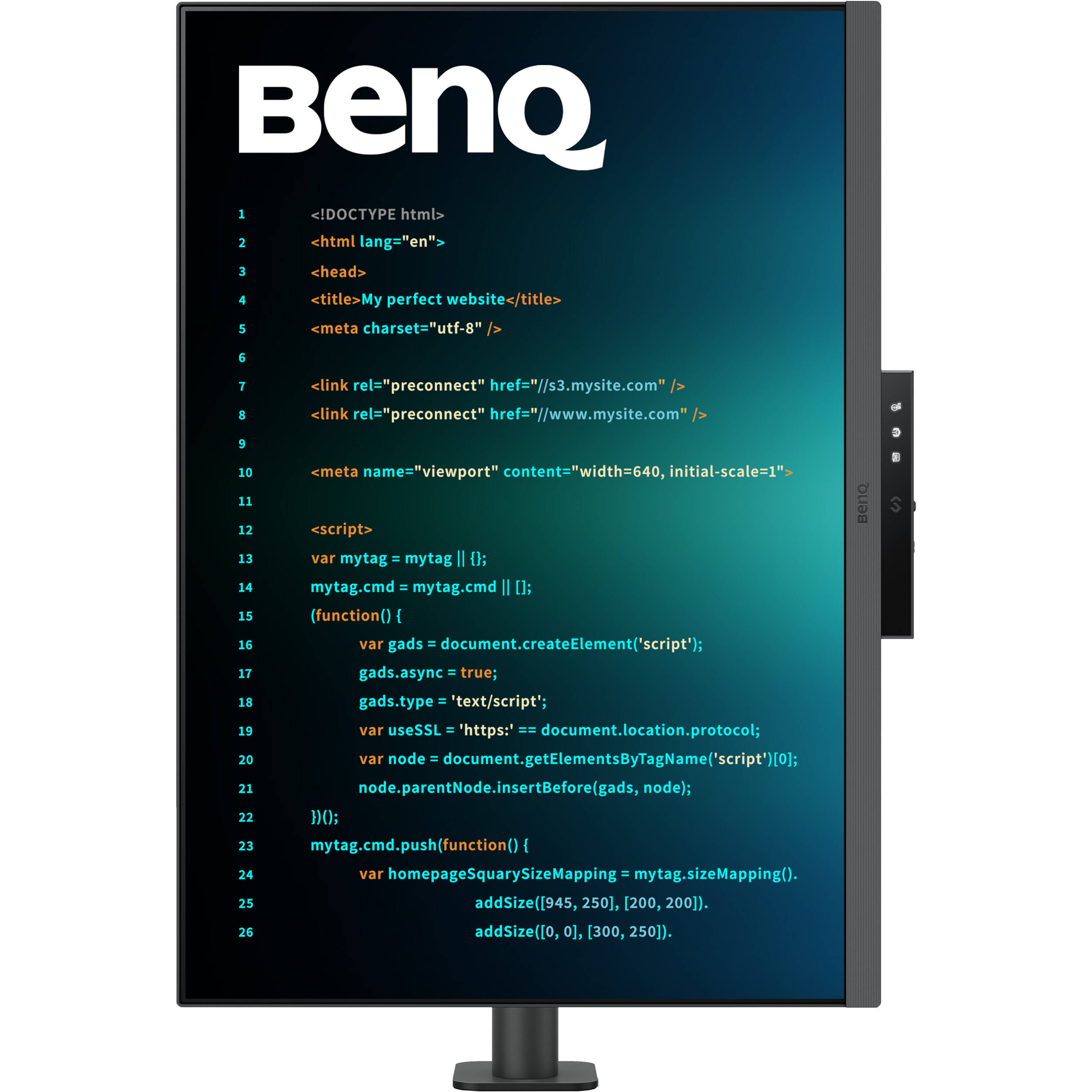 BenQ RD280UA 28-inch 4K IPS monitor with 3:2 aspect ratio and built-in KVM switch — view 2