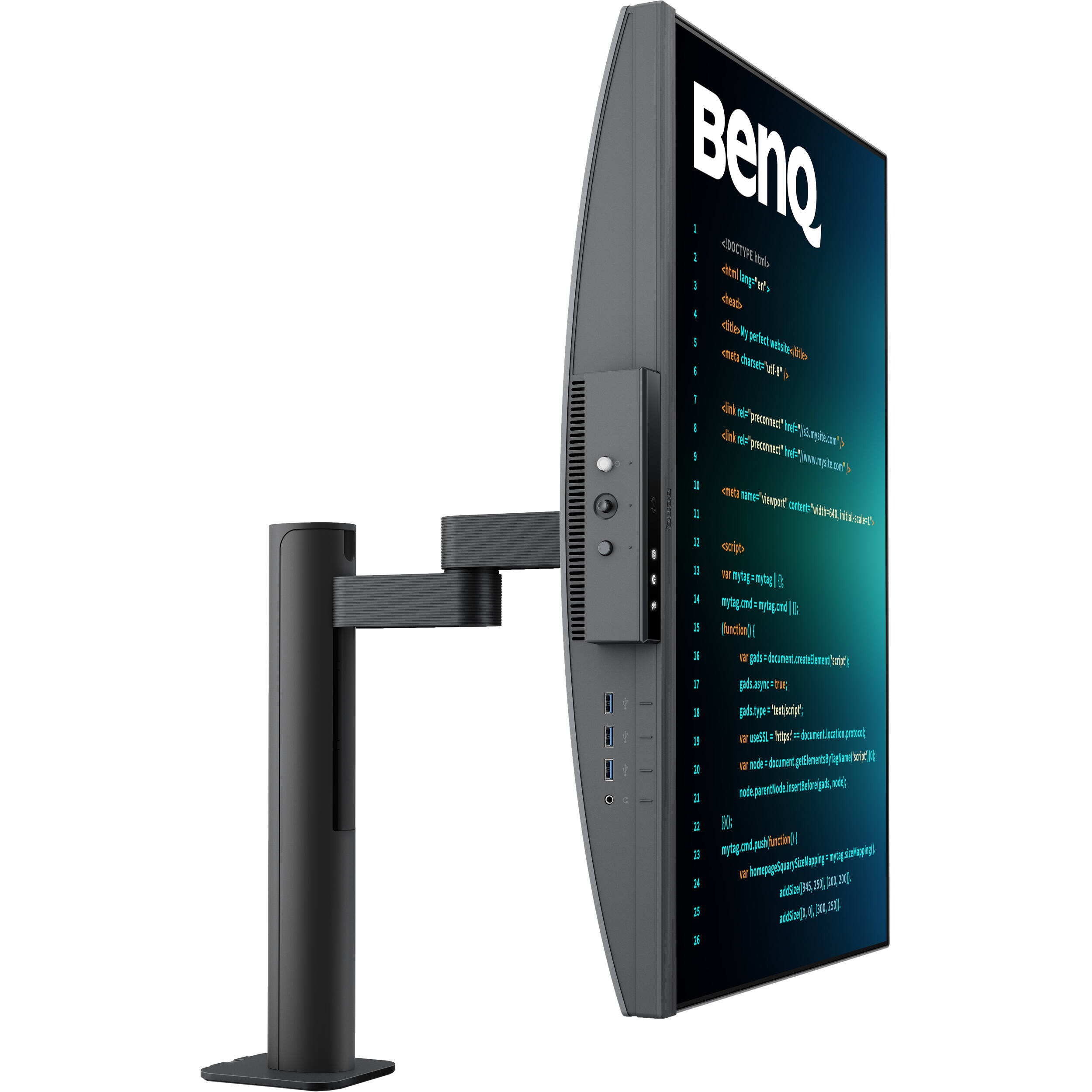 BenQ RD280UA 28-inch 4K IPS monitor with 3:2 aspect ratio and built-in KVM switch — view 4