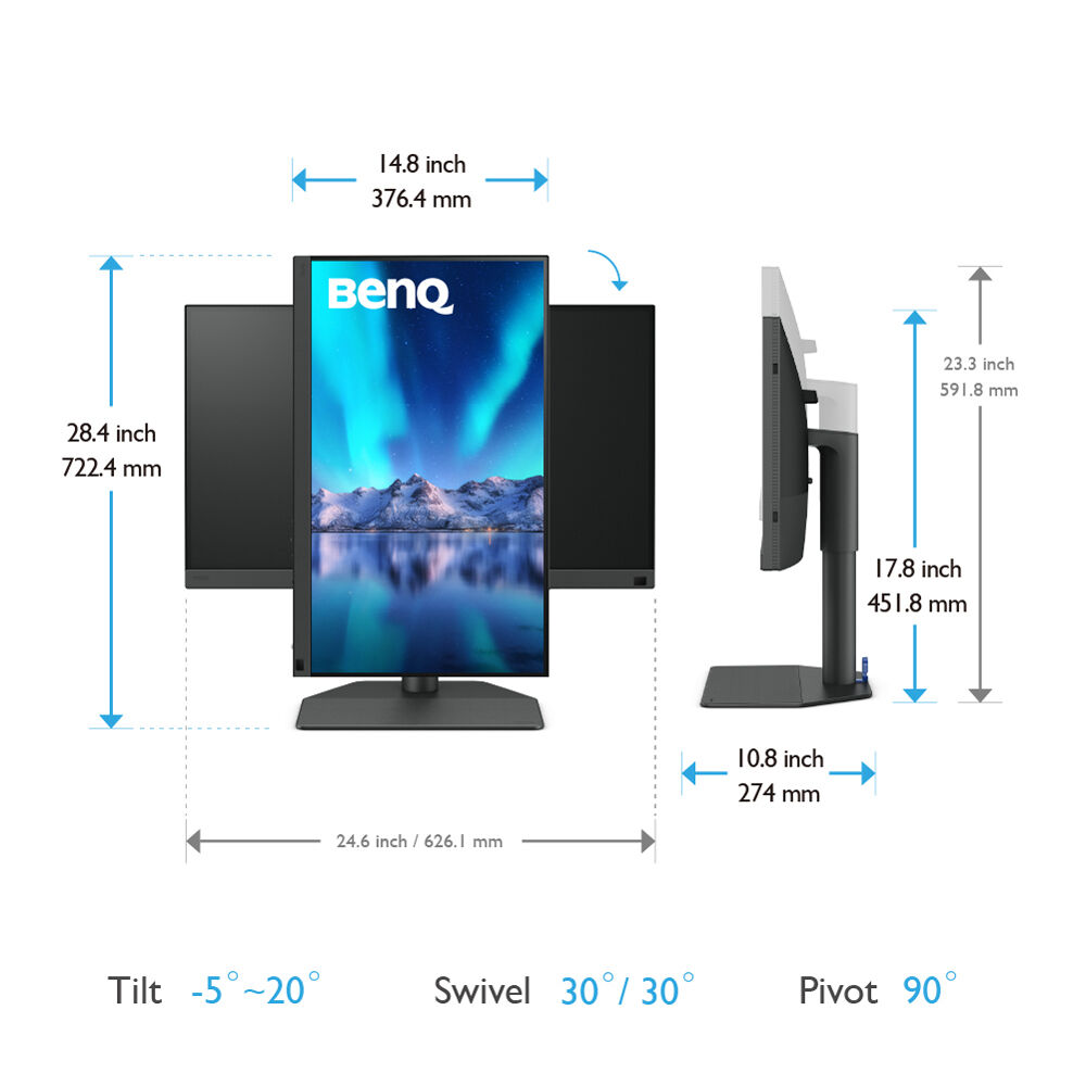 BenQ SW272U 27-inch 4K professional IPS monitor for color-critical workflows — view 11