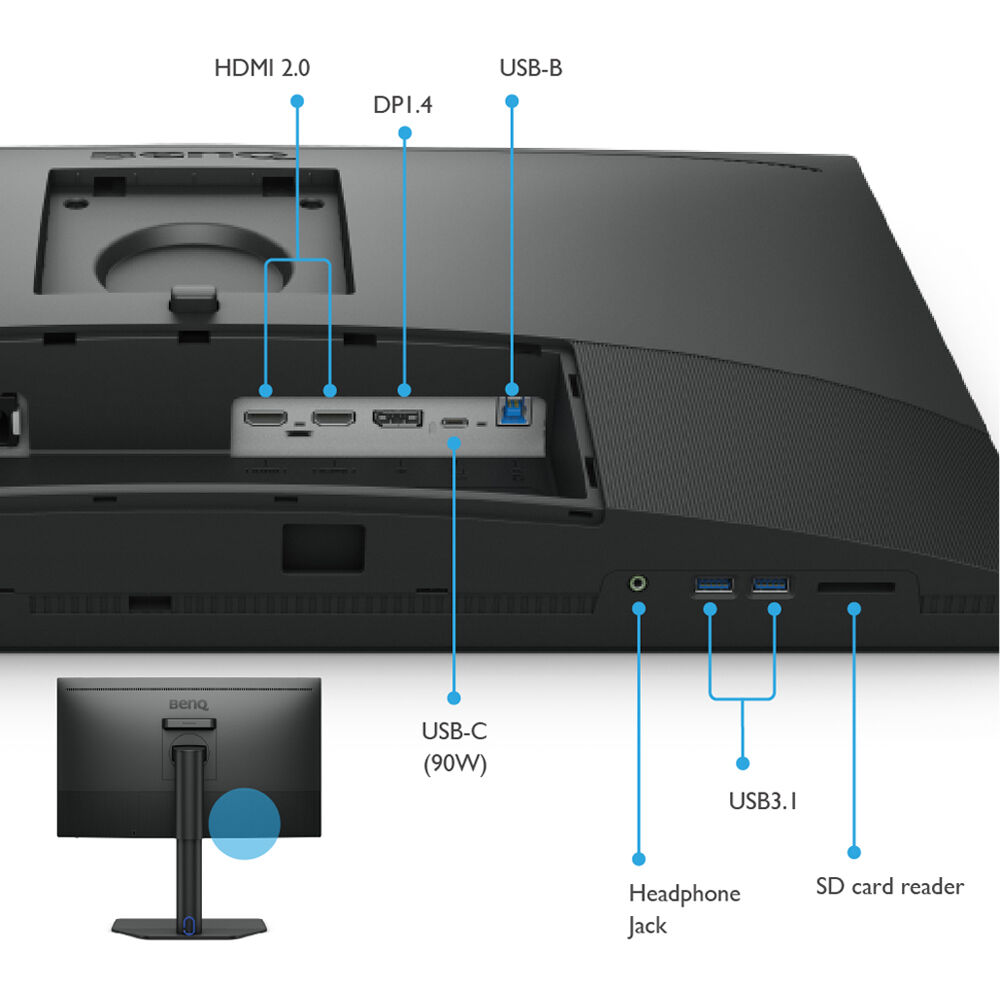 BenQ SW272U 27-inch 4K professional IPS monitor for color-critical workflows — view 7