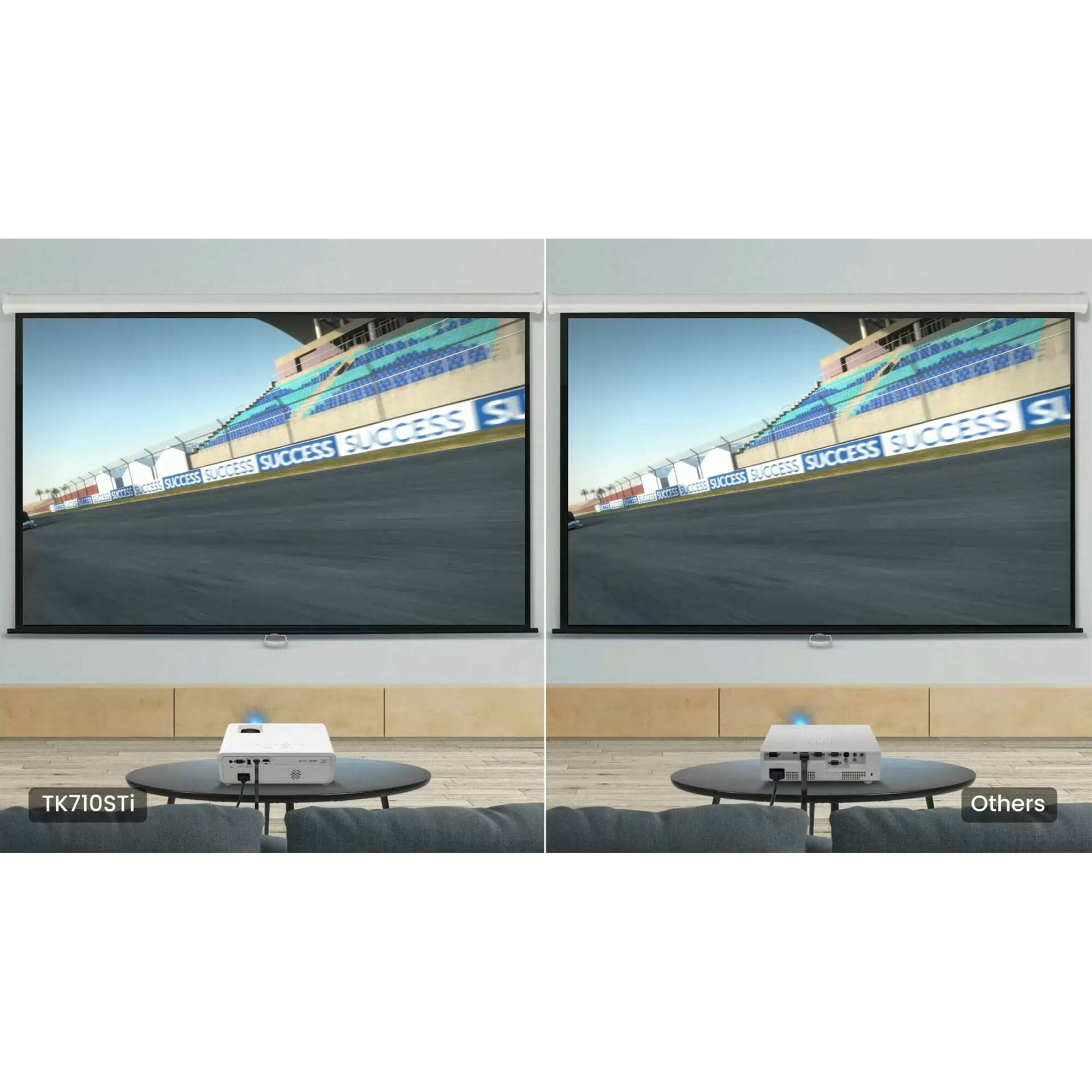 BenQ TK710STI 4K short-throw laser projector in black for bright room installations — view 12