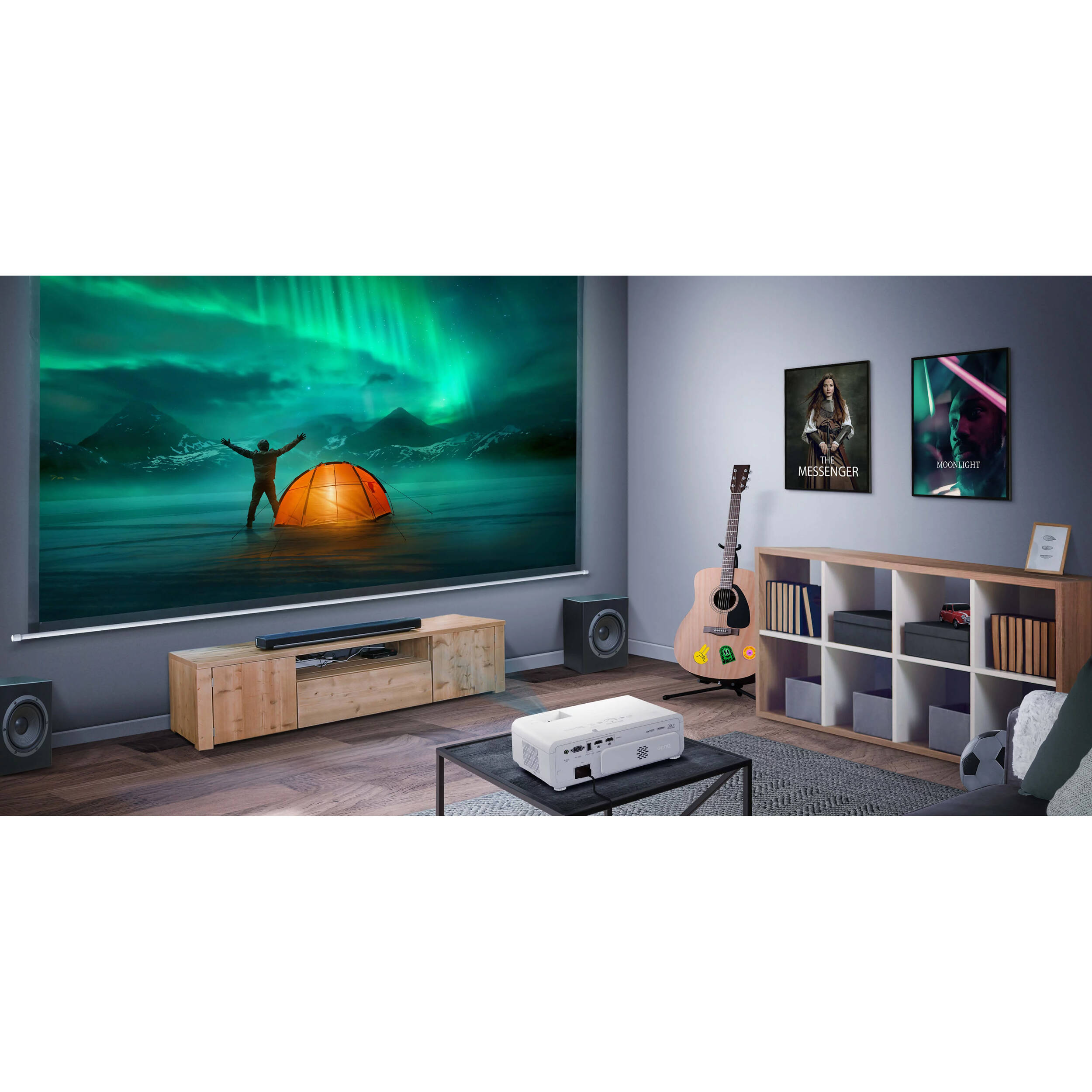 BenQ TK710STI 4K short-throw laser projector in black for bright room installations — view 13