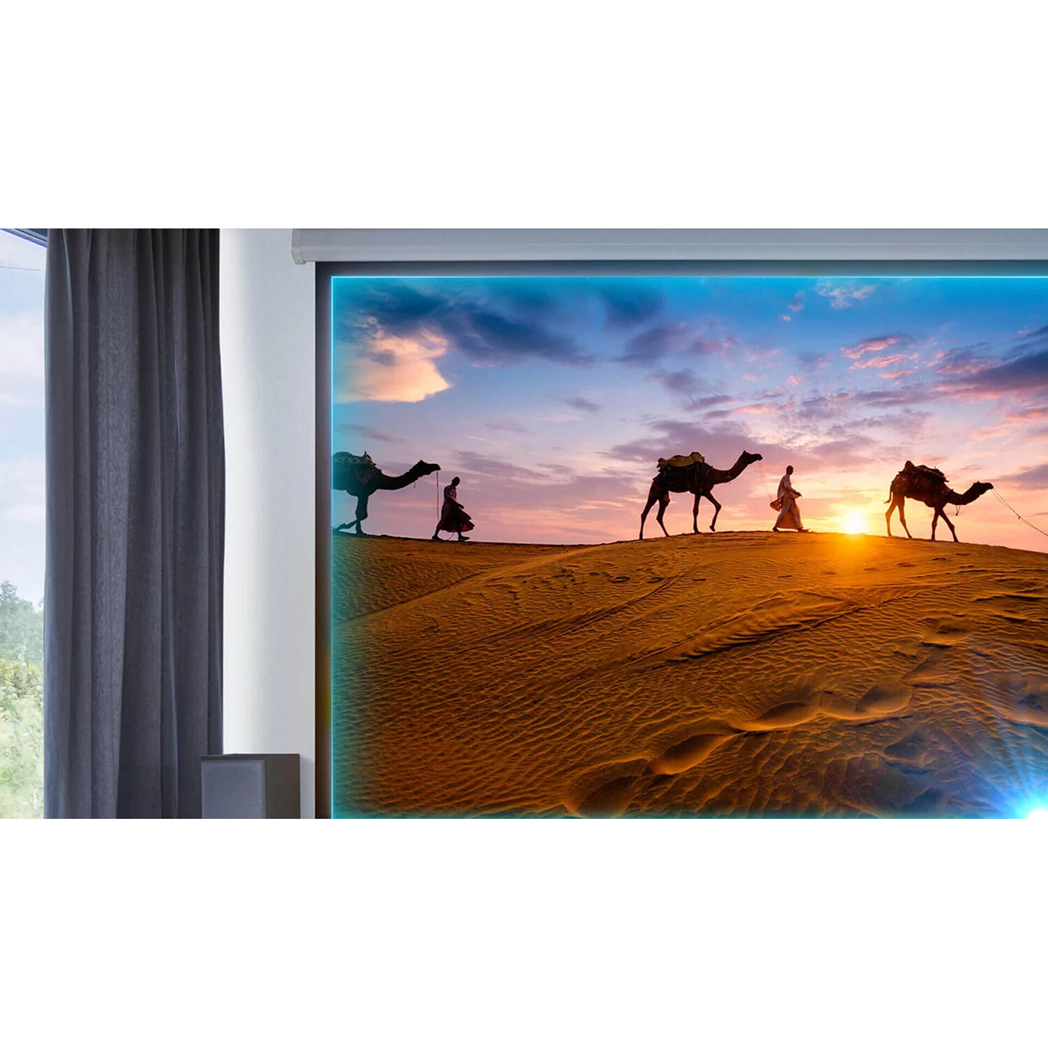 BenQ TK710STI 4K short-throw laser projector in black for bright room installations — view 17