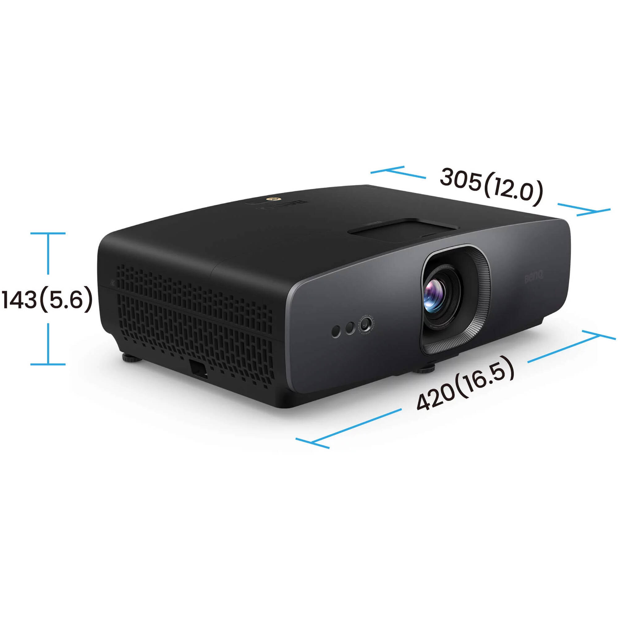 BenQ W2720i 4K LED projector in black with integrated 5 W x 2 speakers — view 14