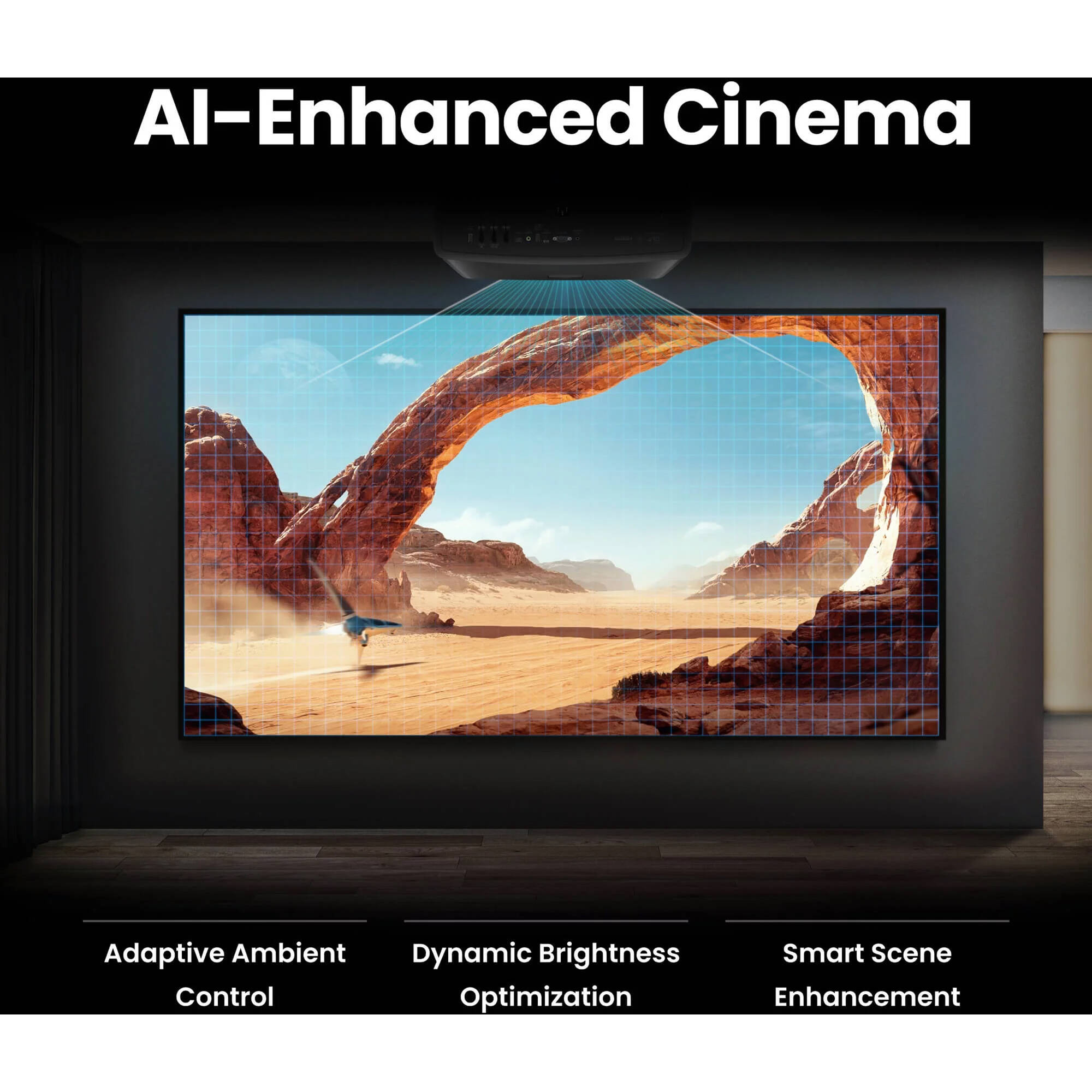 BenQ W2720i 4K LED projector in black with integrated 5 W x 2 speakers — view 9