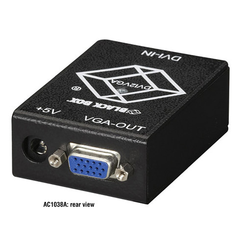 Black Box AC1038A DVI-D to VGA converter for connecting modern DVI-D sources to VGA monitors and projectors — view 2