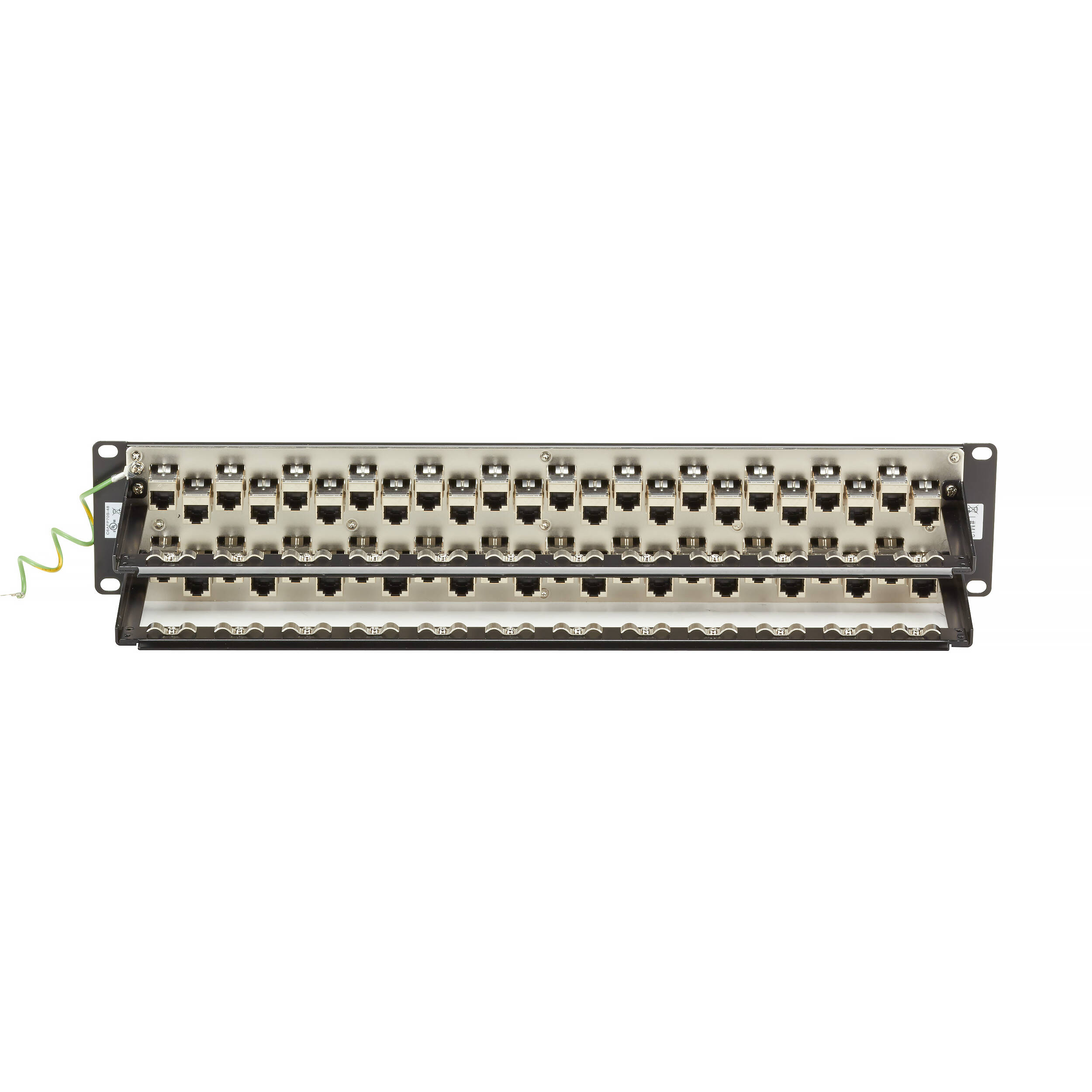 48P 2U CAT6A FedThru Panel — view 2
