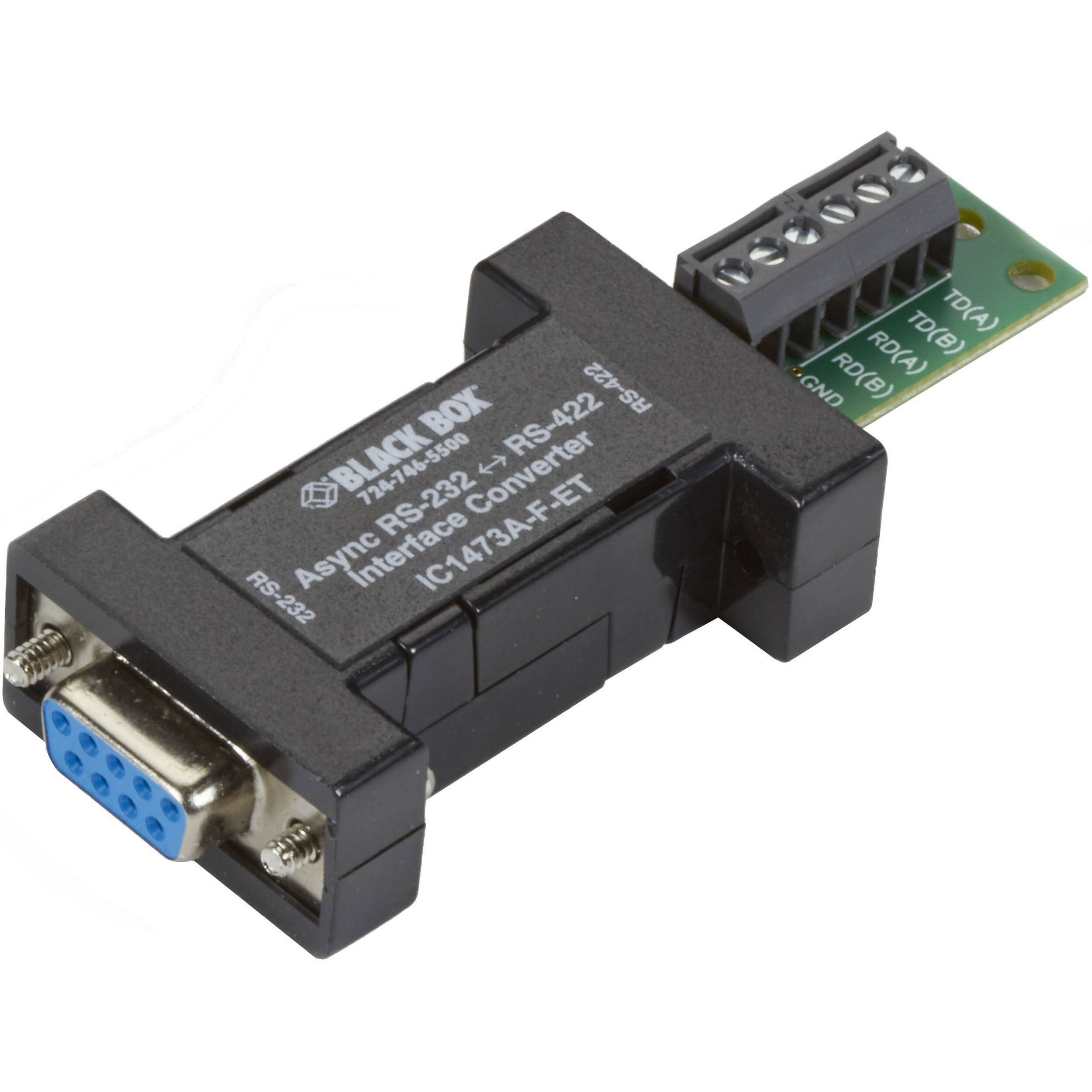 Async Rs232 to Rs422 Interface Converter, Db9 to Terminal Block
