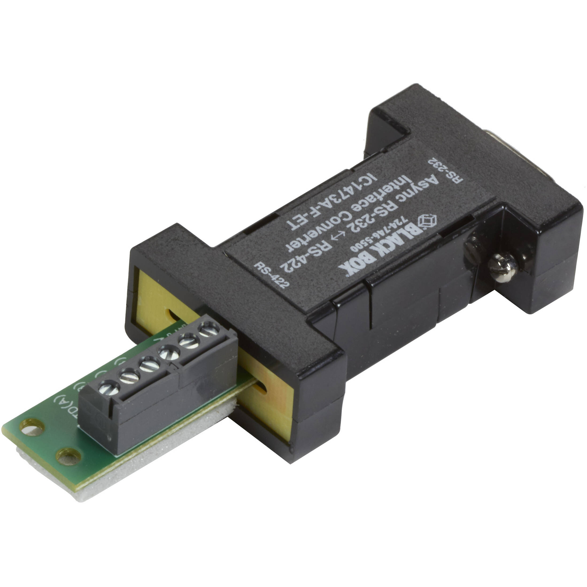 Black Box async RS-232 to RS-422/485 converter for long-distance serial communication — view 2