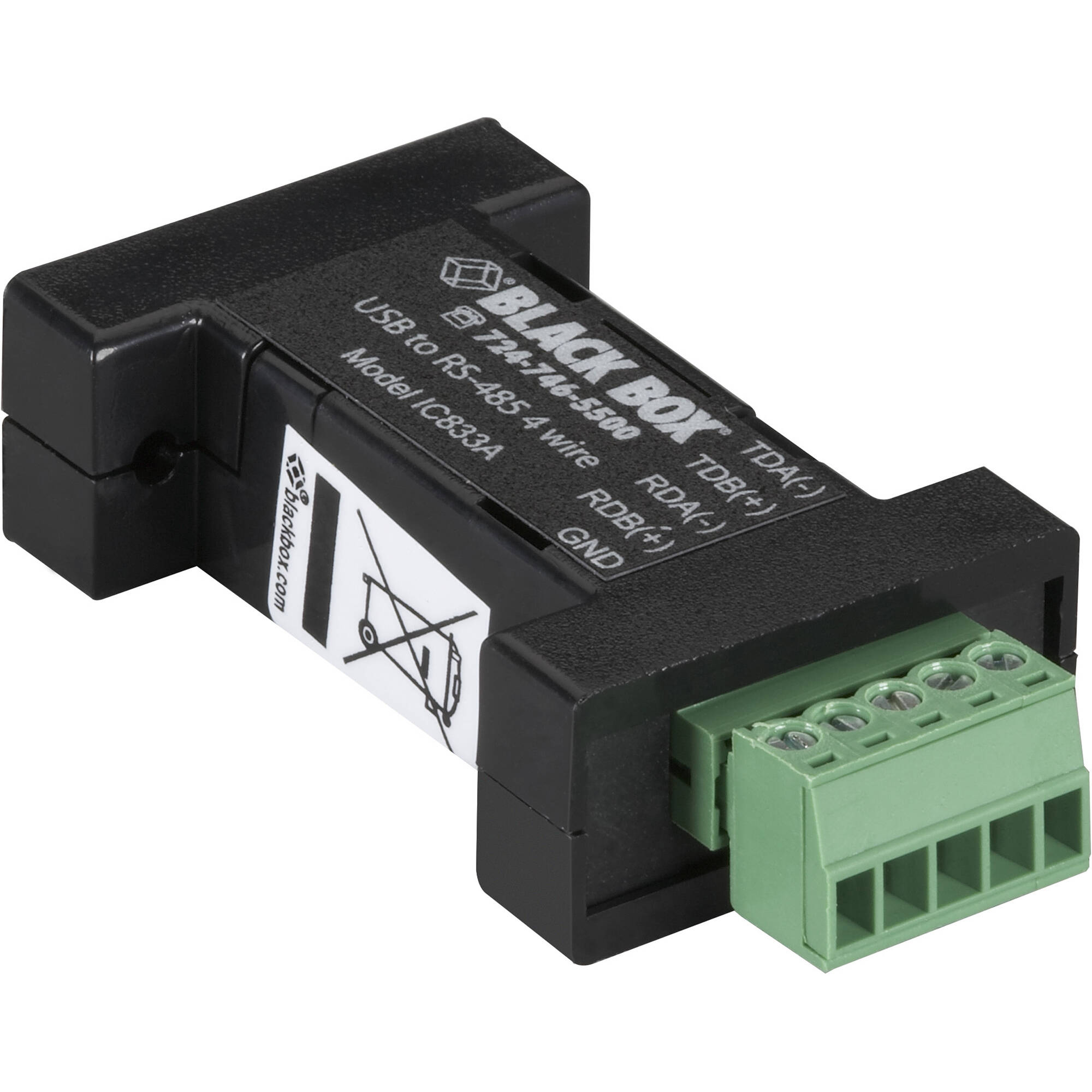 Black Box IC833A USB 2.0 to RS485 4-Wire Converter | Serial Adapter