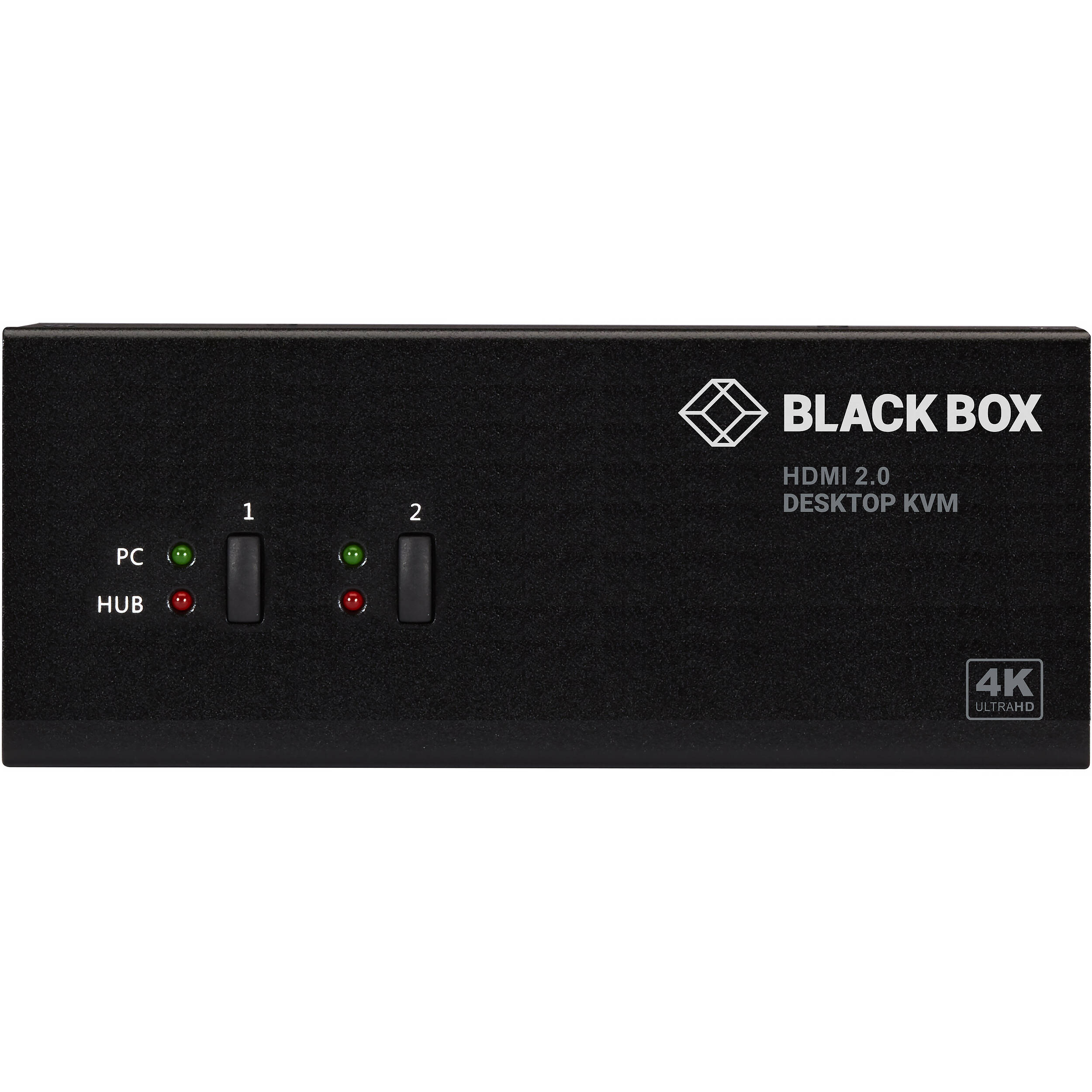 Black Box KV6222H 2-port dual-monitor HDMI KVM switch with 4K 60 Hz support — view 2