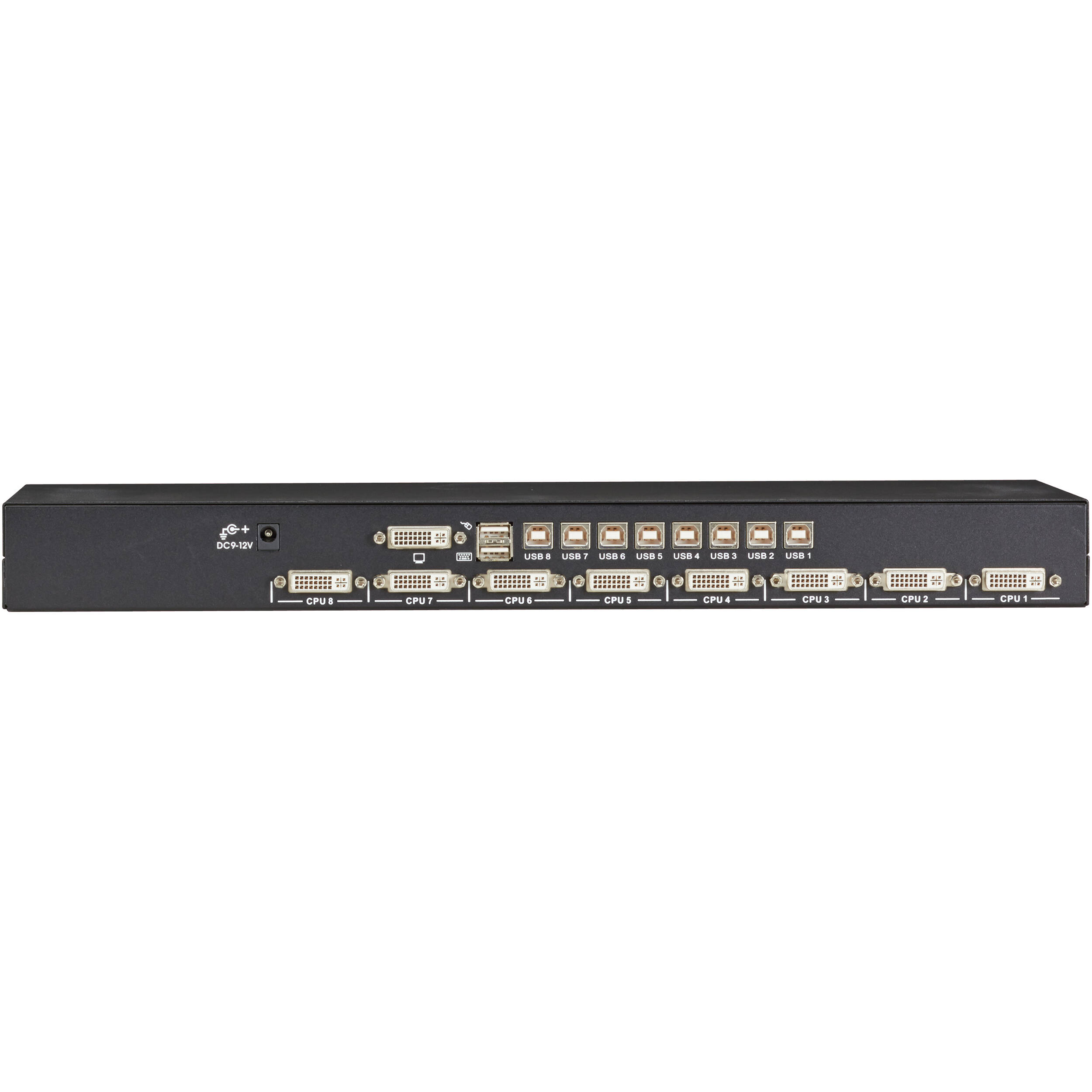 Black Box KV9508A 8-port DVI USB KVM switch for local server console control — view 2