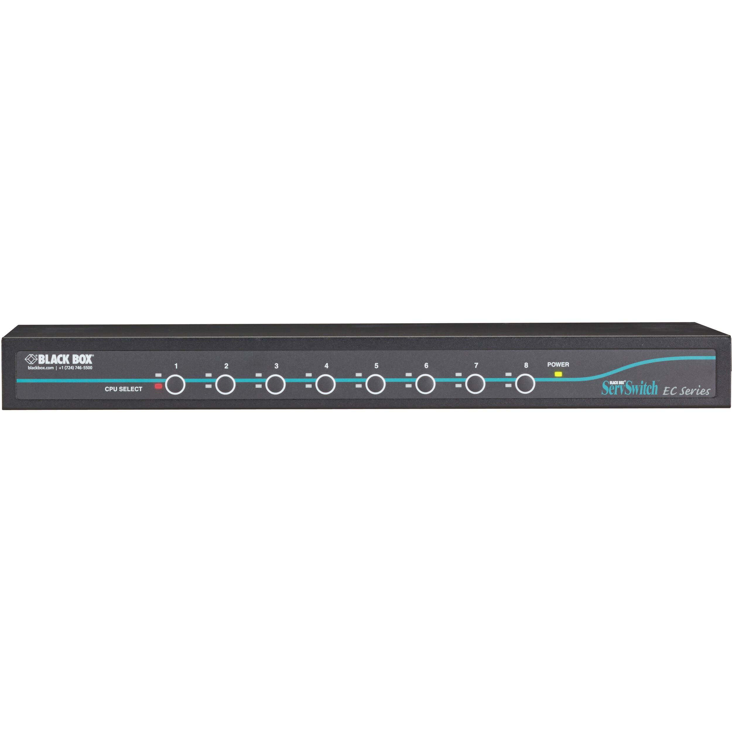 Black Box KV9508A 8-port DVI USB KVM switch for local server console control — view 3