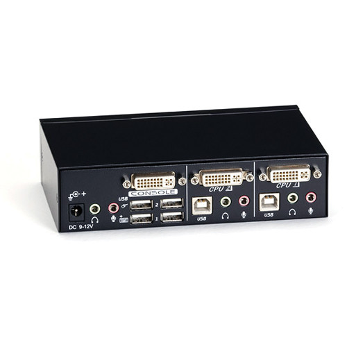 2-Port Desktop KVM Switch DVI-D with Emulated USB Keyboard/Mouse — view 2