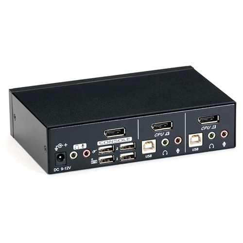 Black Box KV9702A 2-port DisplayPort KVM switch for two computers with high-resolution support — view 2