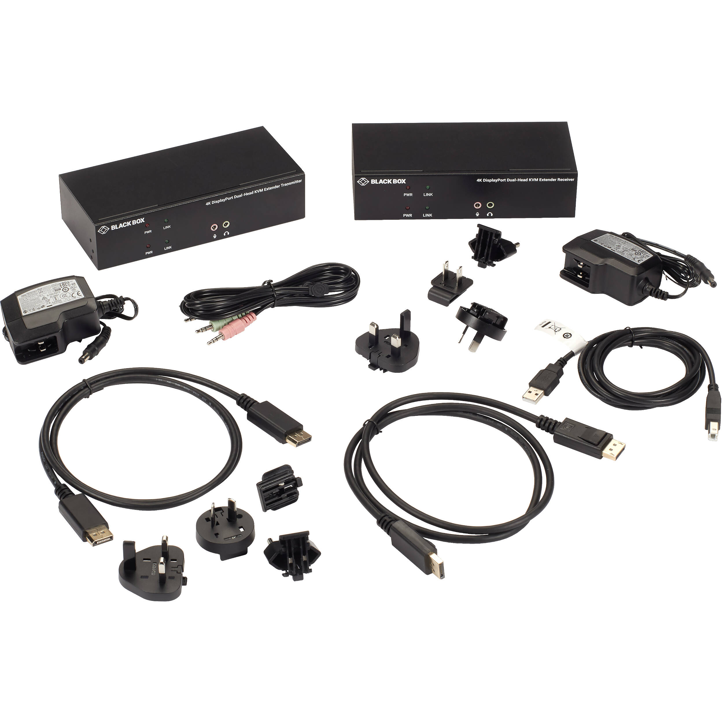 Black Box KVX Series KVXLCDPF-200 DisplayPort fiber KVM extender TX+RX — view 4