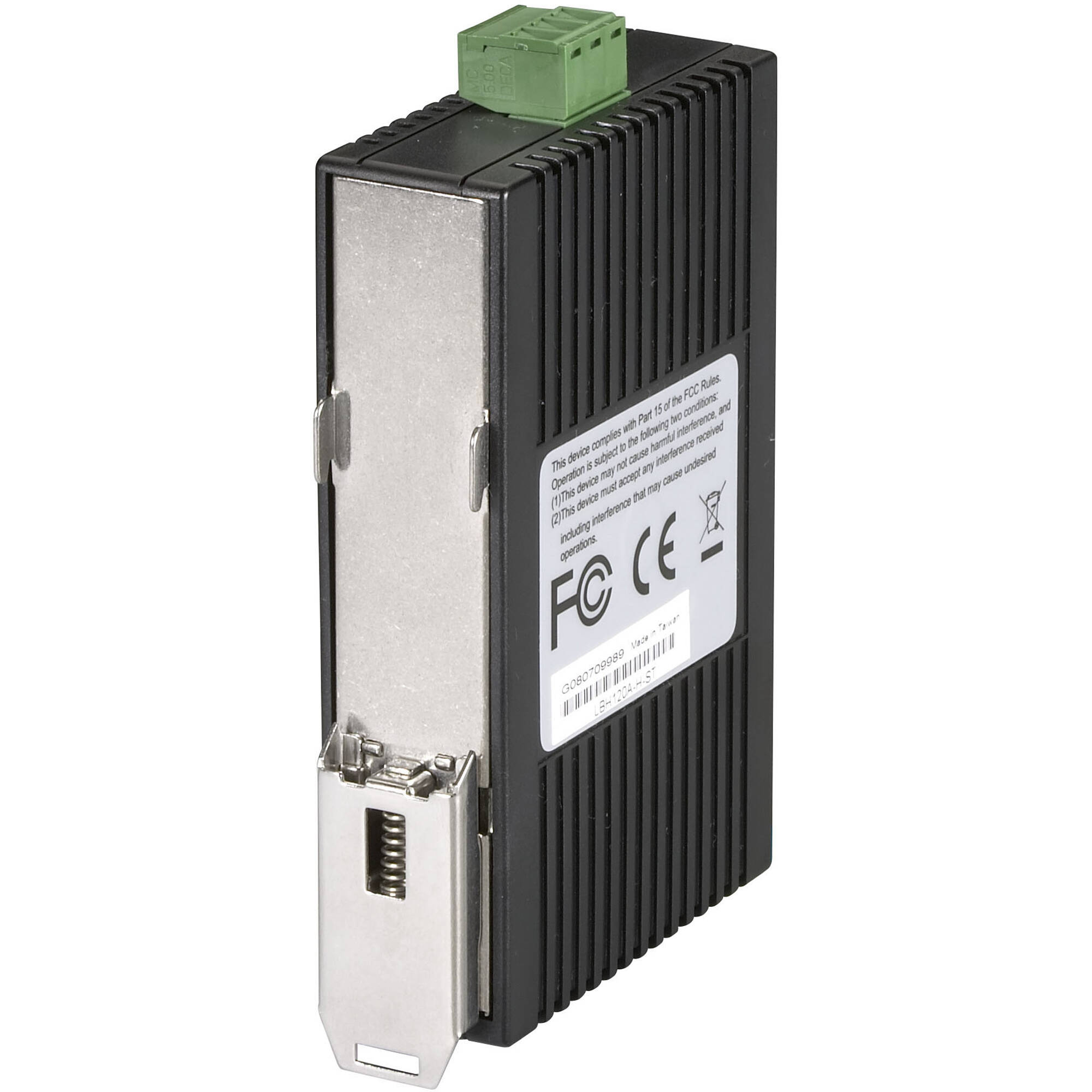 Black Box hardened-temperature Fast Ethernet switch with 4 copper RJ ports for industrial networking — view 2