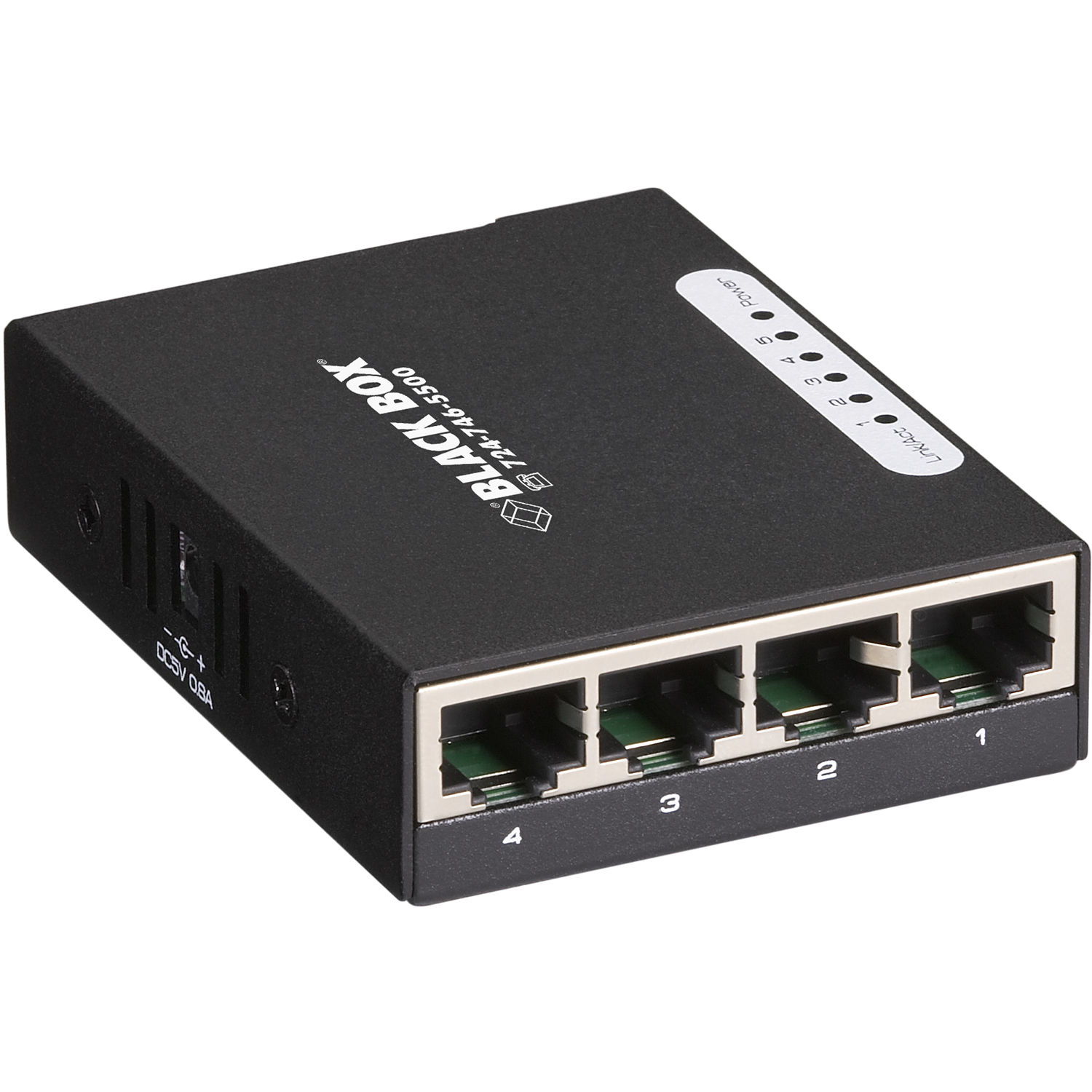 Black Box LBS005A compact unmanaged Fast Ethernet switch with five 10/100 Mbps RJ45 ports — view 2