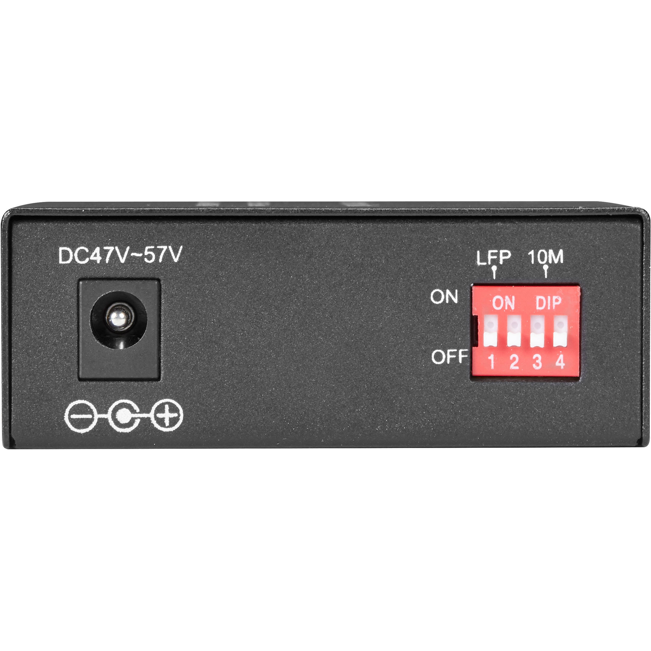 Black Box 10/100/1000 Ethernet PoE+ SFP media converter for copper-to-fiber edge networking — view 3