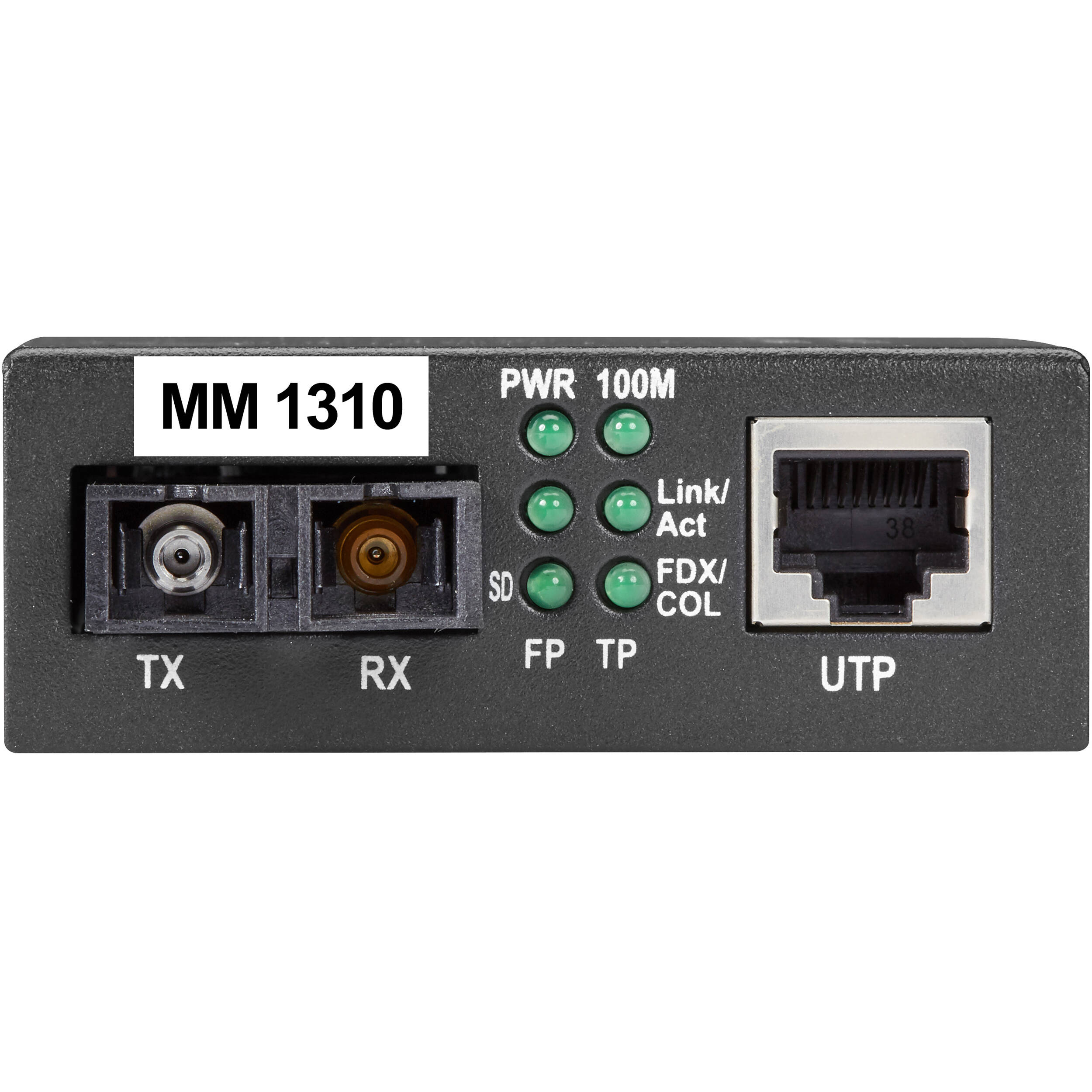 Black Box LHC211A Fast Ethernet media converter for 10/100 Mbps copper to 100 Mbps multimode fiber — view 2